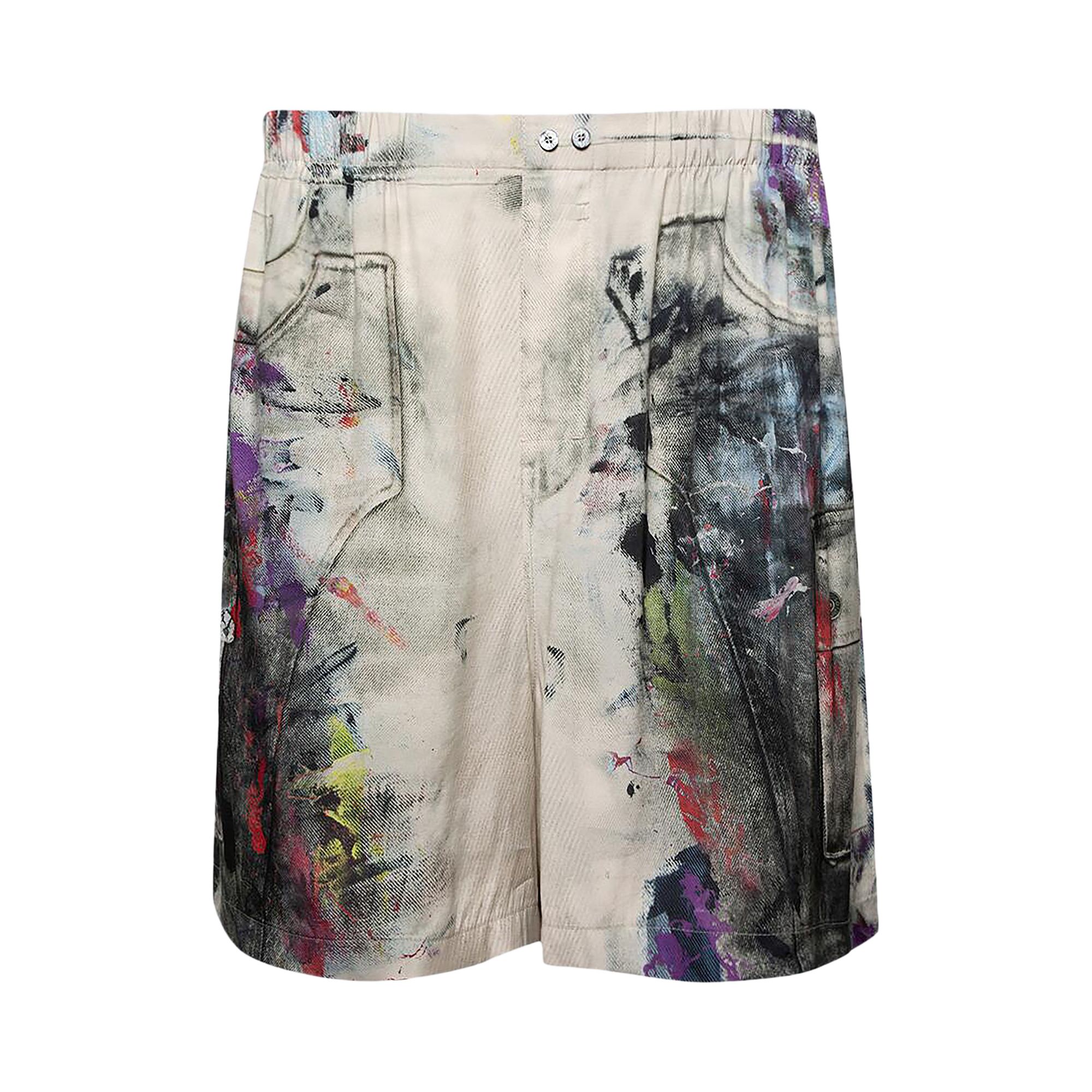 Pre-owned Acne Studios Shorts Printed 'white' | Men's Size 52