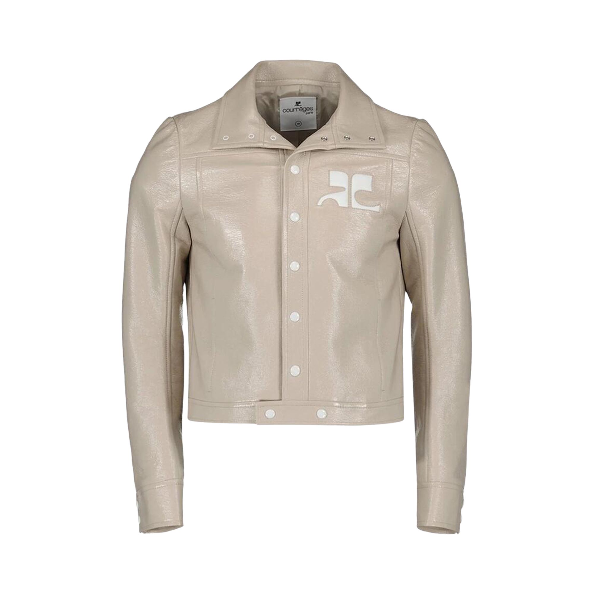 Click to view more detailed imagery on our partner's website Pre-owned Courrèges Reedition Vinyl Jacket 'mastic Grey' | Men's Size 48 In Gray