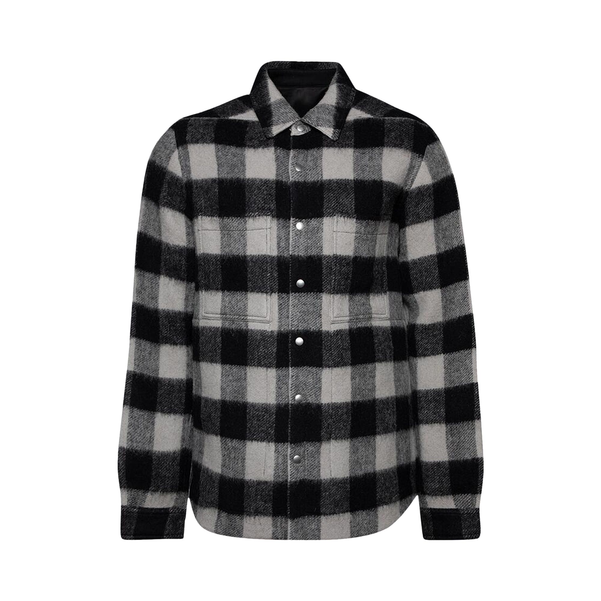 Pre-owned Rick Owens Giacca Outershirt 'black Plaid' | Men's Size 48