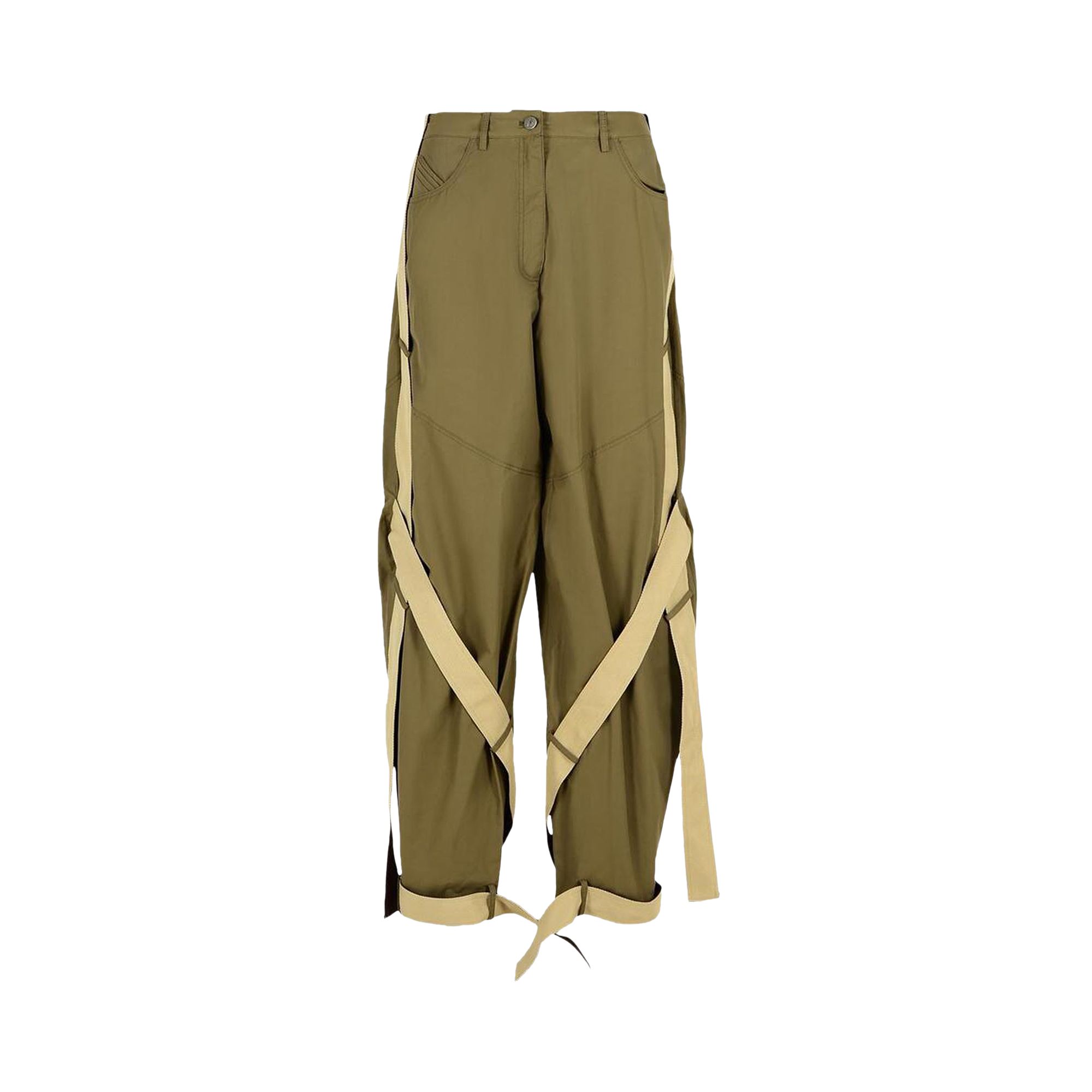 Pre-owned Attico Long Pant 'military Green' | Women's Size 38