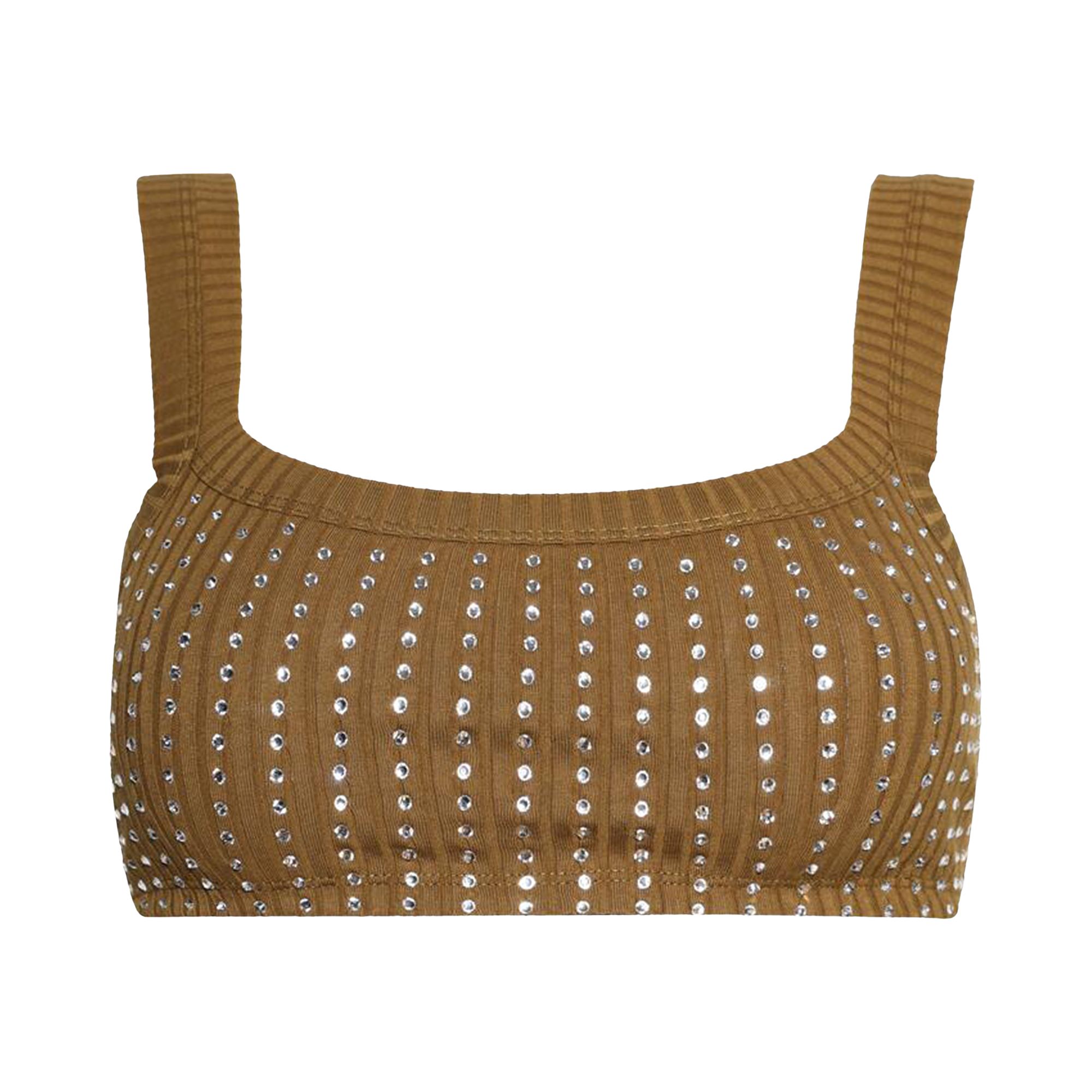 Pre-owned Attico Bra Top 'military Green' | Women's Size 40