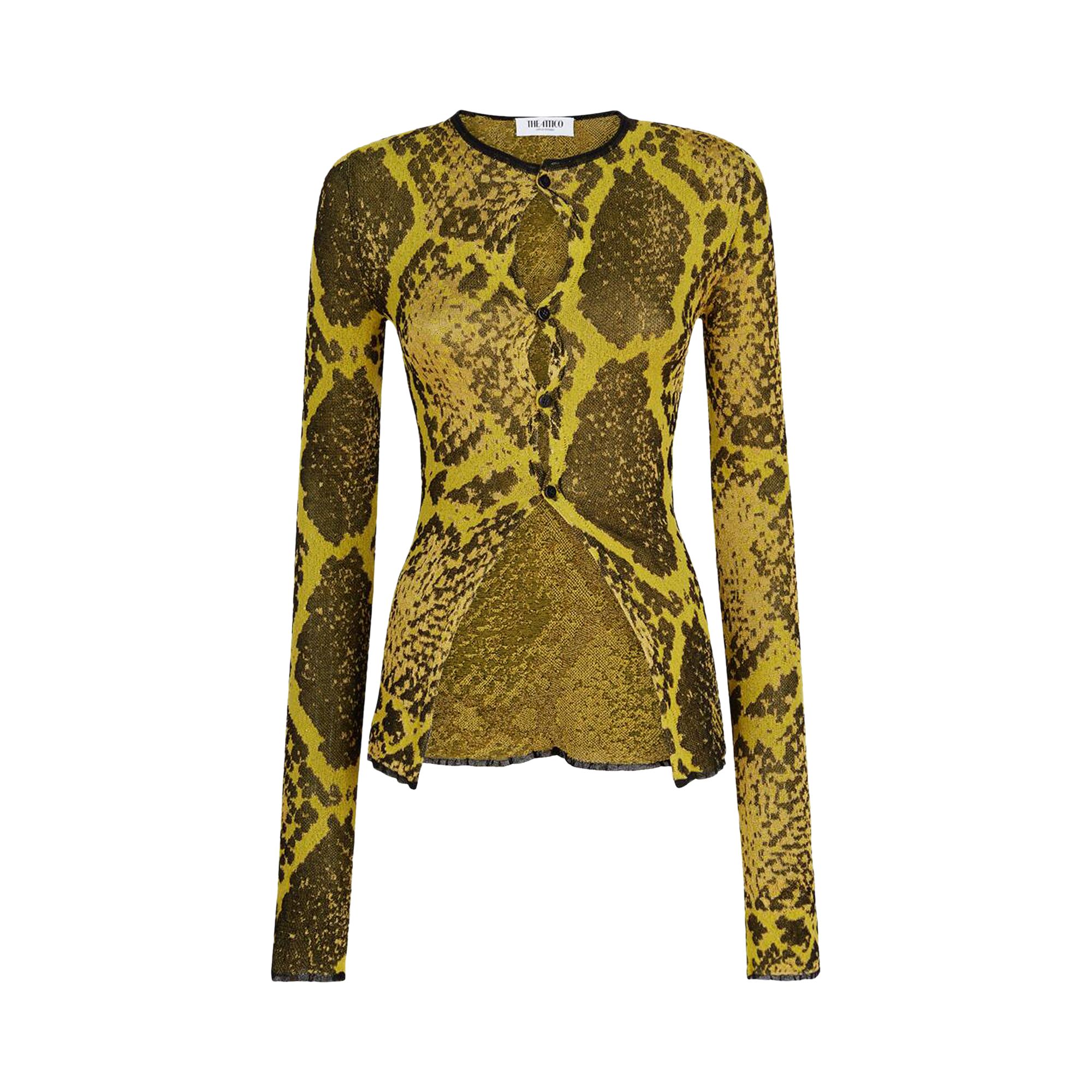 Pre-owned Attico Cardigan 'yellow/black' | Women's Size 36