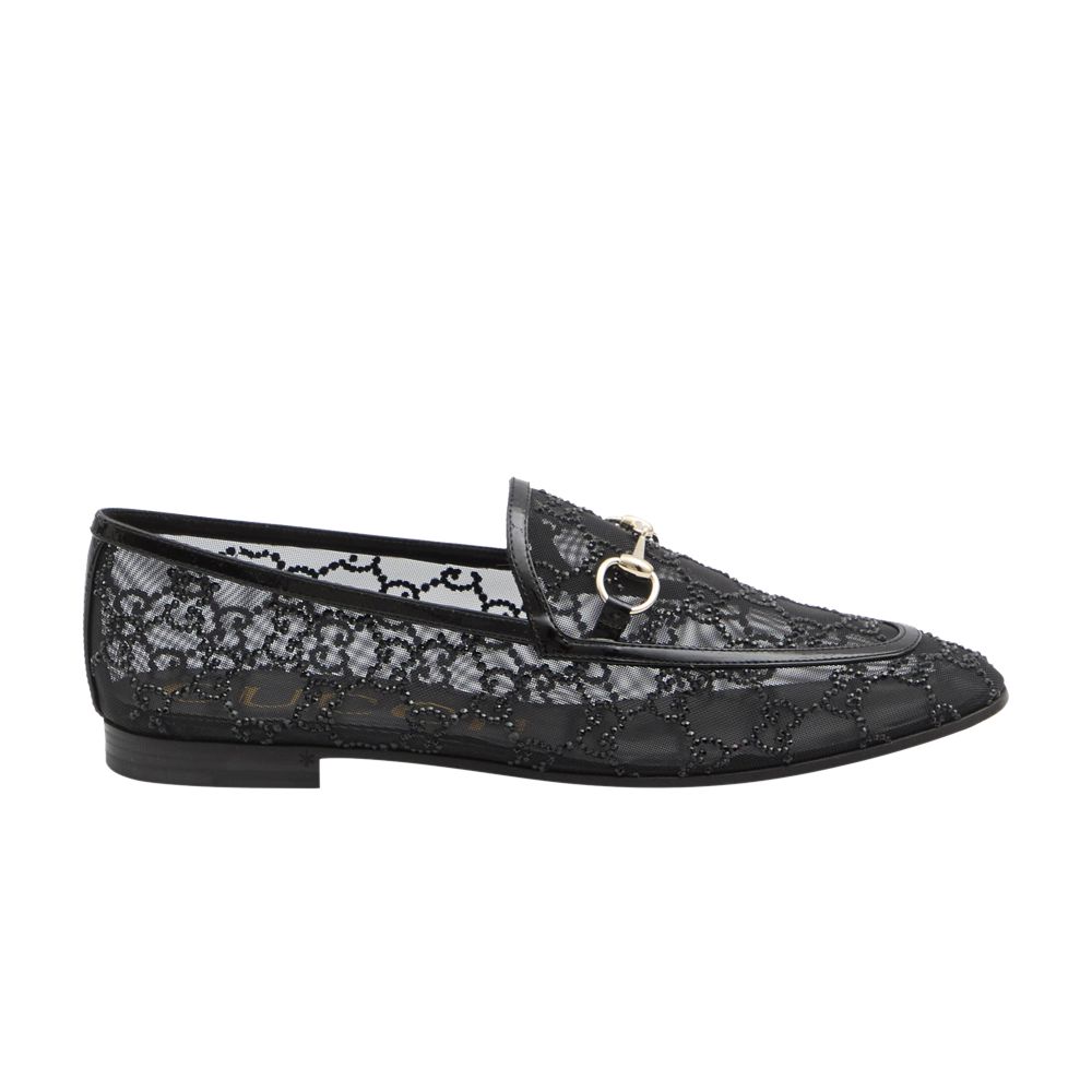 Pre-owned Gucci Wmns Gg Jordaan Loafer 'black Crystal' | Women's Size 6