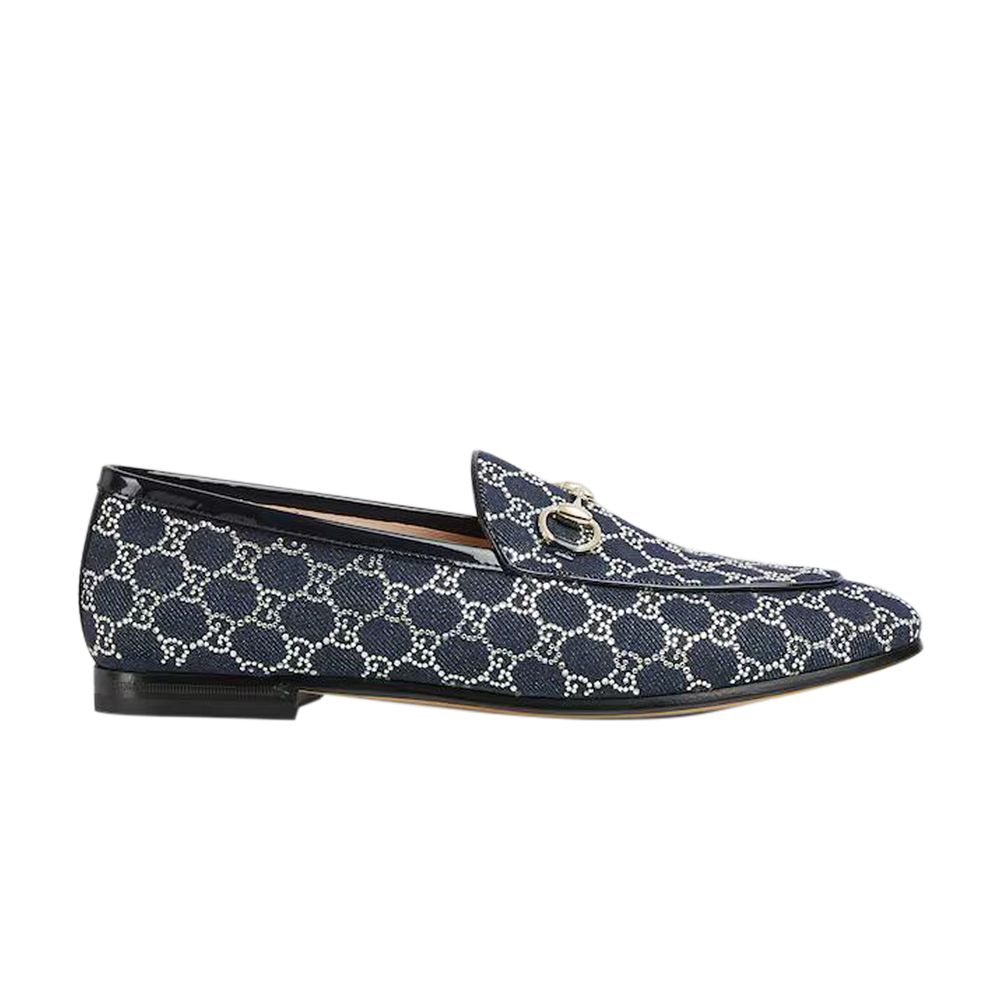 Pre-owned Gucci Wmns Gg Jordaan Loafer 'blue Denim Crystal' | Women's Size 4