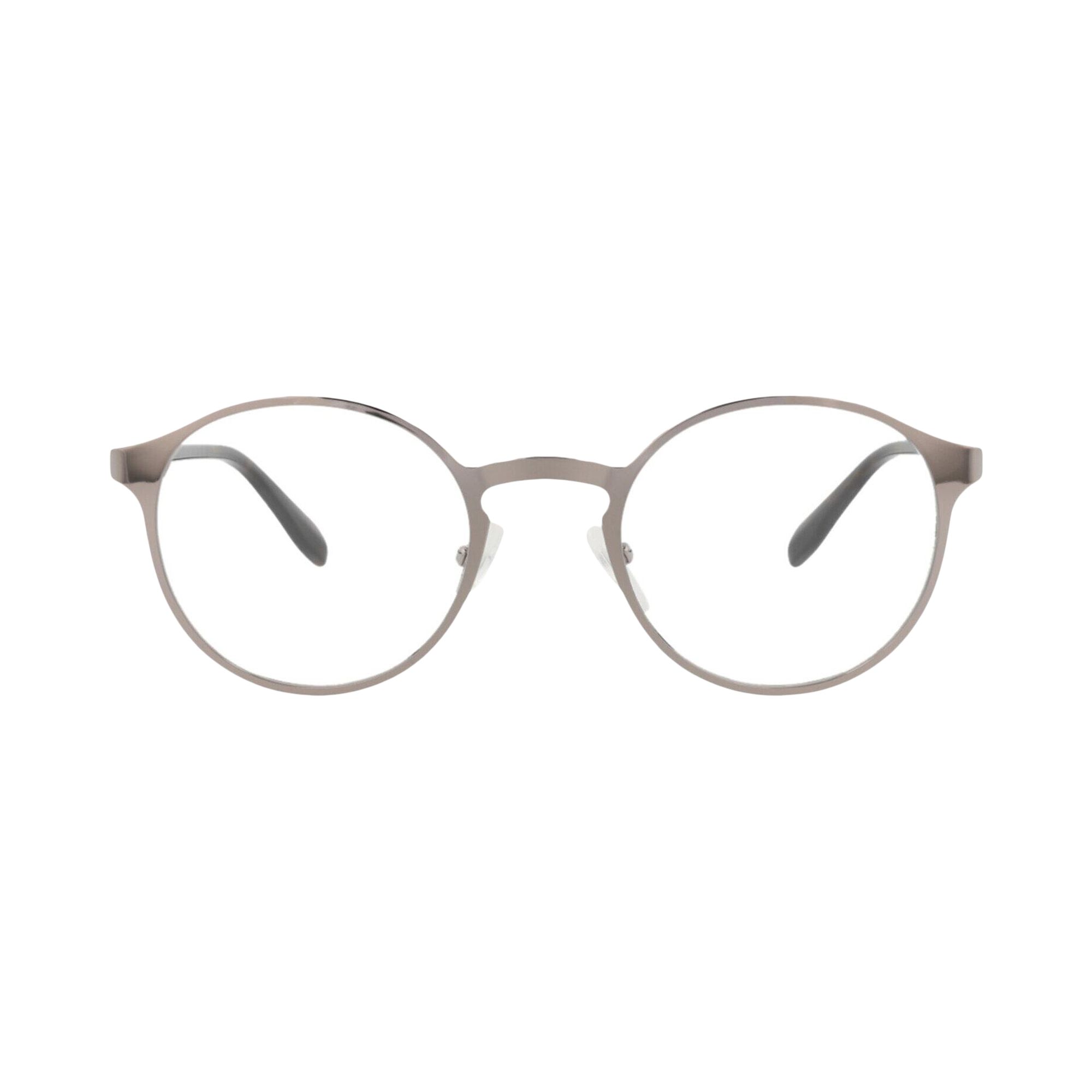 Pre-owned Alexander Mcqueen Round-frame Metal Optical Frames 'ruthenium Havana Transparent' | Multi-color | Me