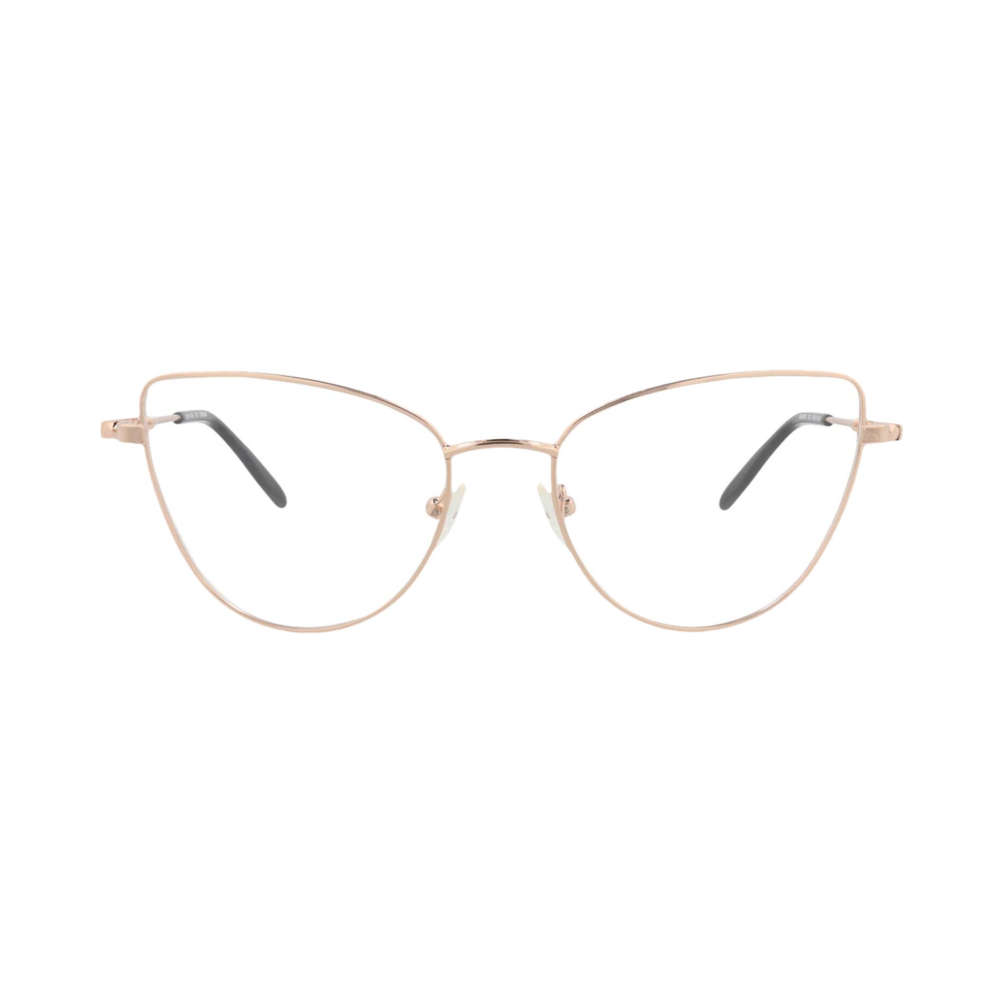 Pre-owned Alexander Mcqueen Cat Eye-frame Metal Optical Frames 'gold Transparent' | Women's Size Onesize