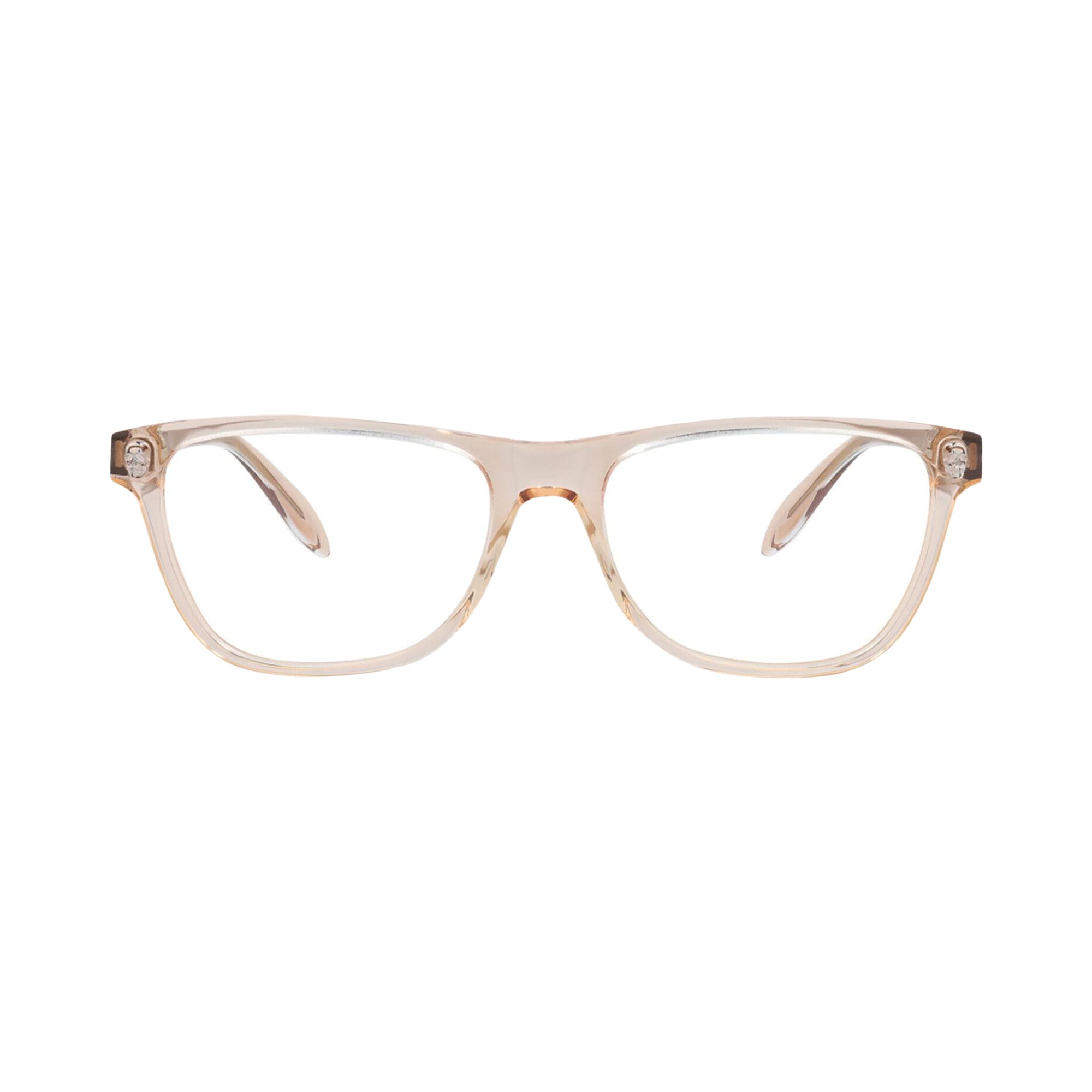 Pre-owned Alexander Mcqueen Square-frame Acetate Optical Frames 'nude Transparent' | Cream | Men's Size Onesiz In White