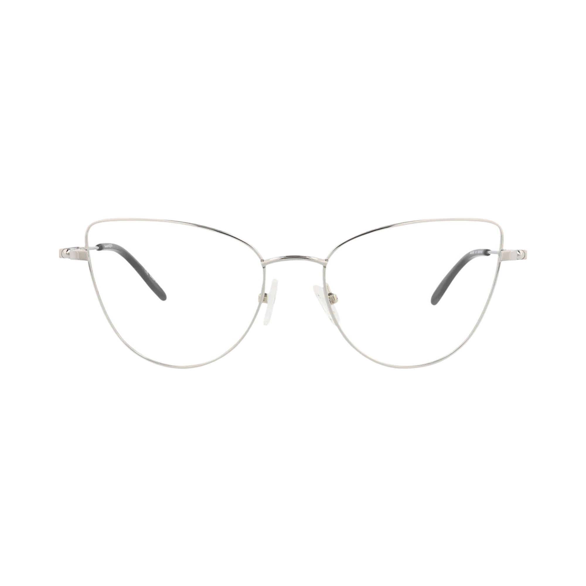 Pre-owned Alexander Mcqueen Cat Eye-frame Metal Optical Frames 'ruthenium Transparent' | Multi-color | Women's