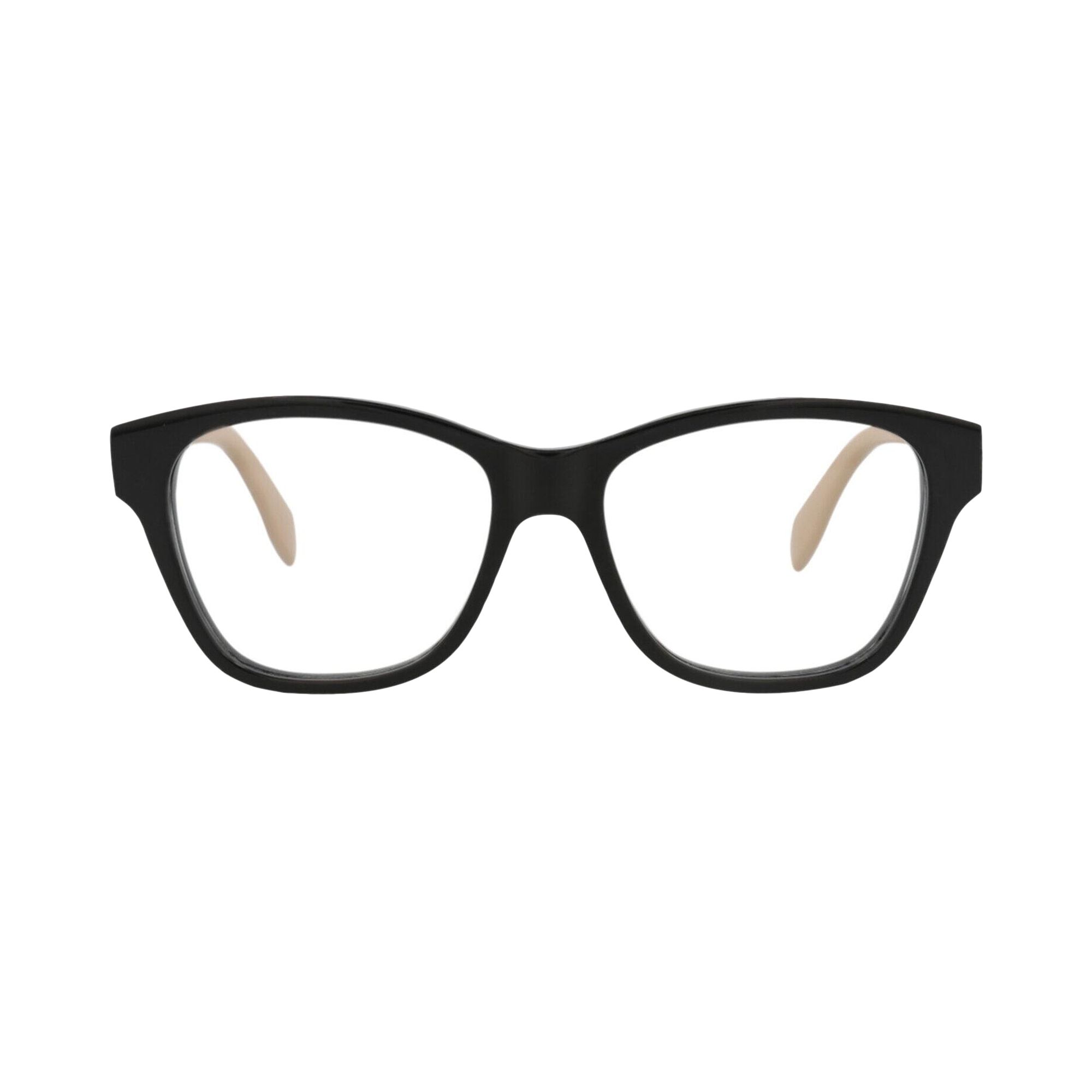 Pre-owned Alexander Mcqueen Square-frame Acetate Optical Frames 'black Transparent' | Women's Size Onesize