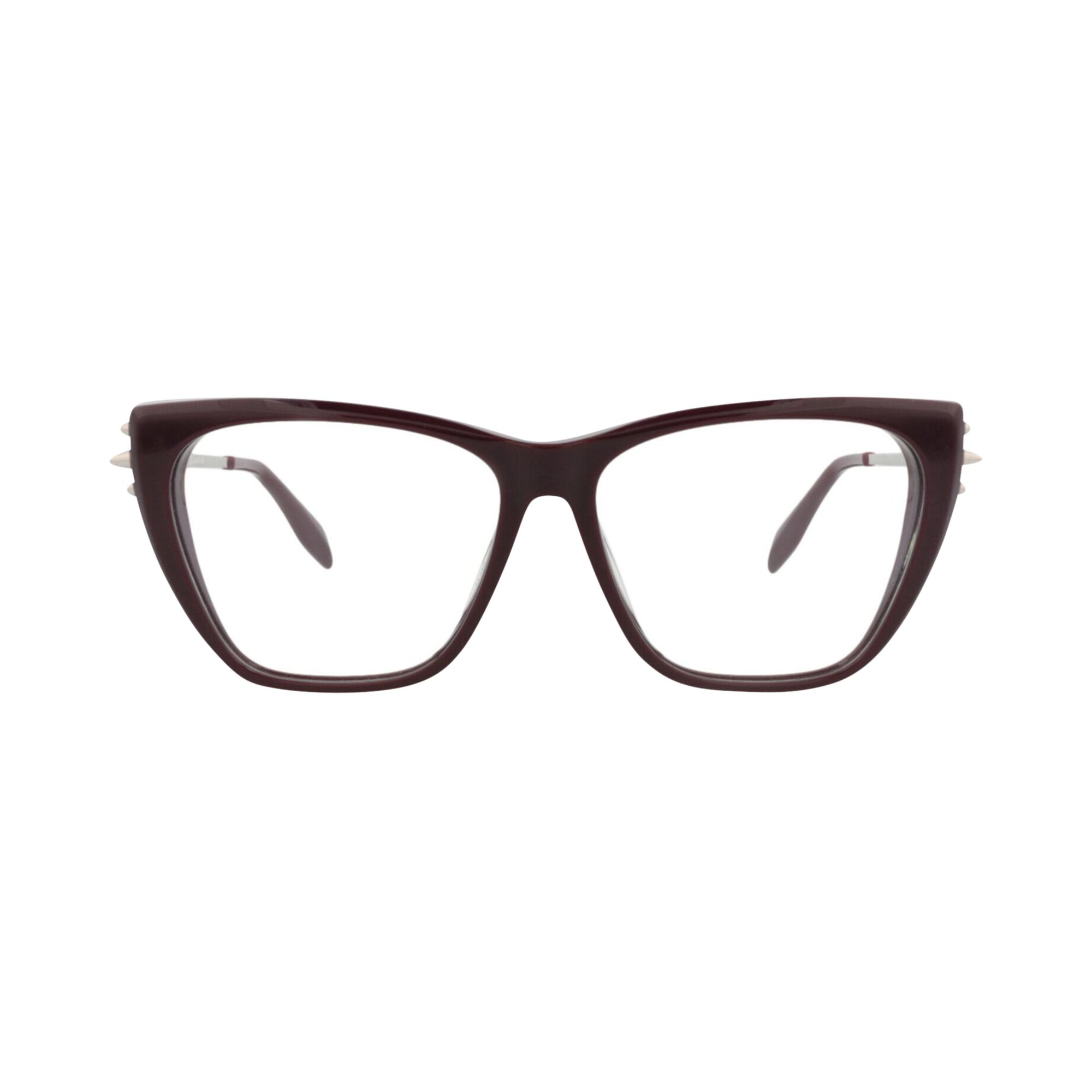 Pre-owned Alexander Mcqueen Cat Eye-frame Acetate Optical Frames 'violet Silver' | Purple | Women's Size Onesi