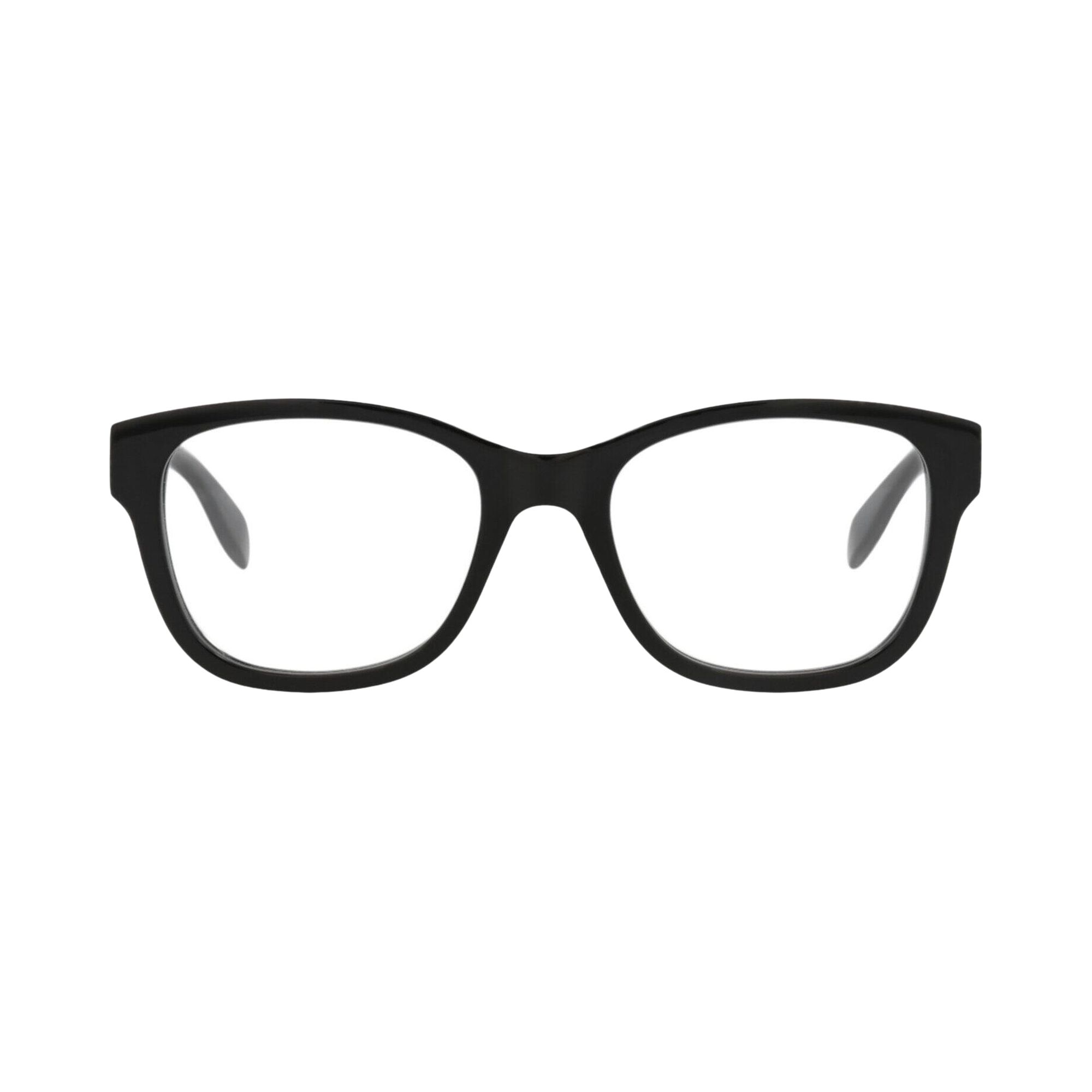 Pre-owned Alexander Mcqueen Square-frame Acetate Optical Frames 'black Transparent' | Men's Size Onesize