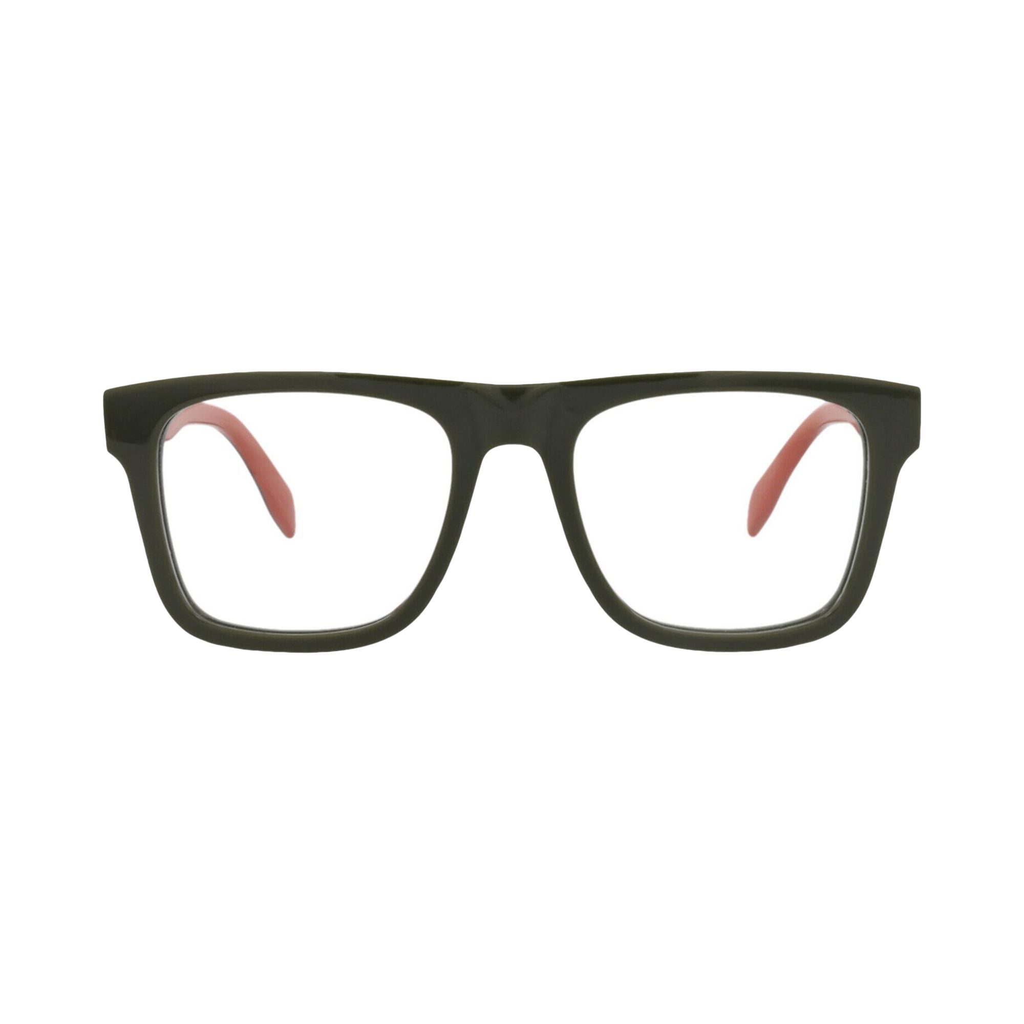 Pre-owned Alexander Mcqueen Square-frame Acetate Optical Frames 'green Transparent' | Men's Size Onesize