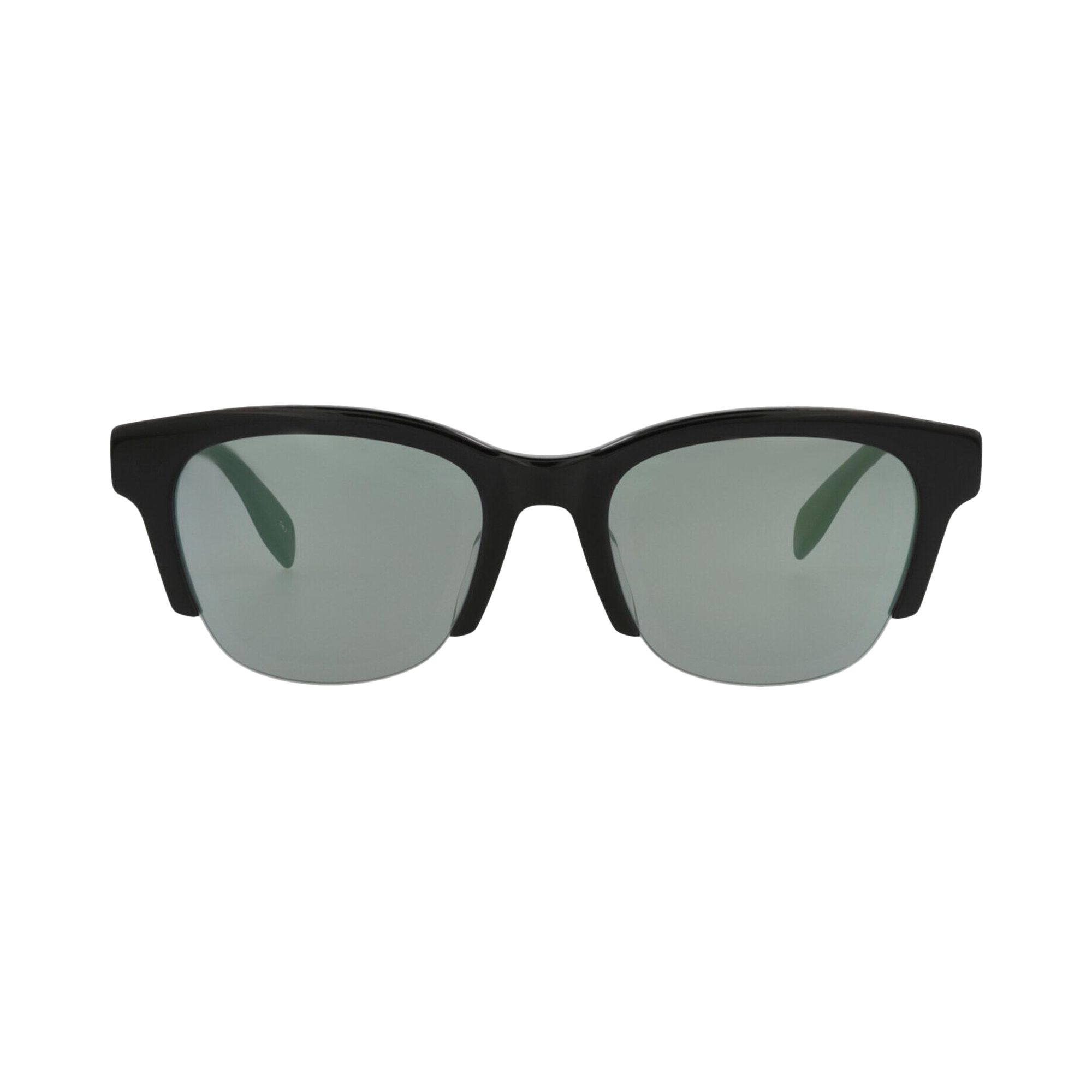 Pre-owned Alexander Mcqueen Square-frame Recycled Acetate Sunglasses 'black Green' | Multi-color | Women's Siz