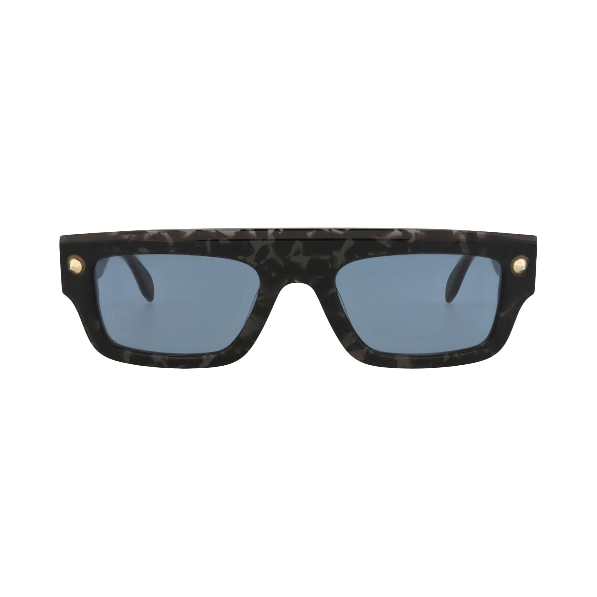 Pre-owned Alexander Mcqueen Square-frame Recycled Acetate Sunglasses 'havana Blue' | Multi-color | Men's Size