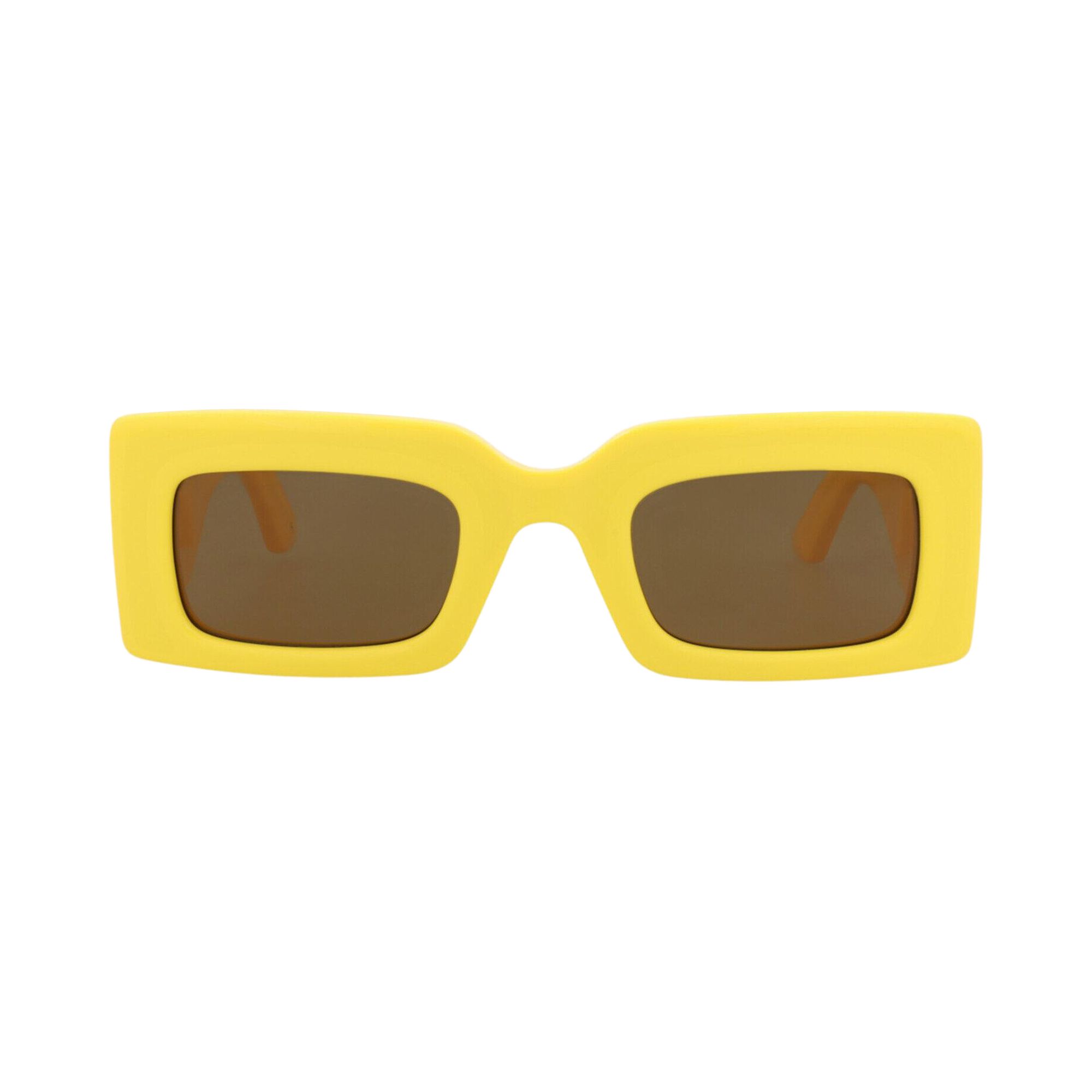 Pre-owned Alexander Mcqueen Square-frame Recycled Acetate Sunglasses 'yellow Brown' | Multi-color | Women's Si