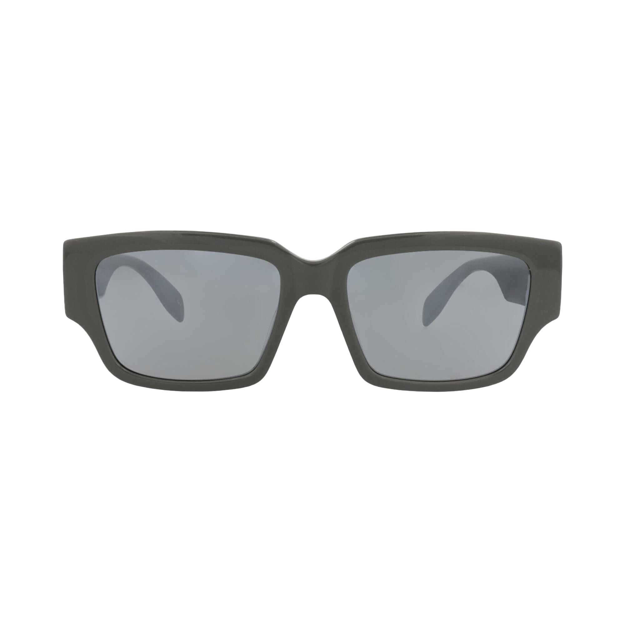 Pre-owned Alexander Mcqueen Square-frame Recycled Acetate Sunglasses 'grey Silver' | Multi-color | Men's Size
