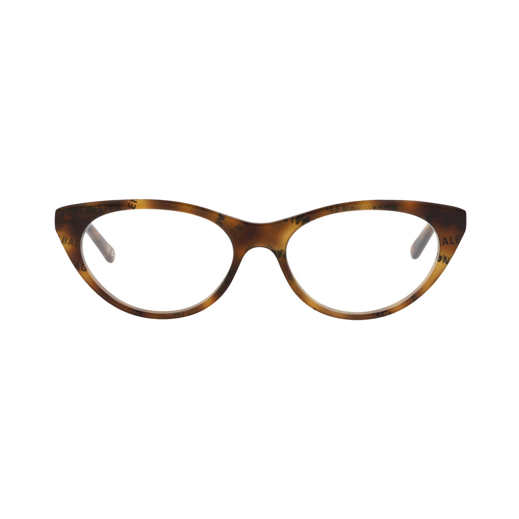 Pre-owned Balenciaga Cat Eye-frame Acetate Optical Frames 'havana Transparent' | Multi-color | Women's Size On