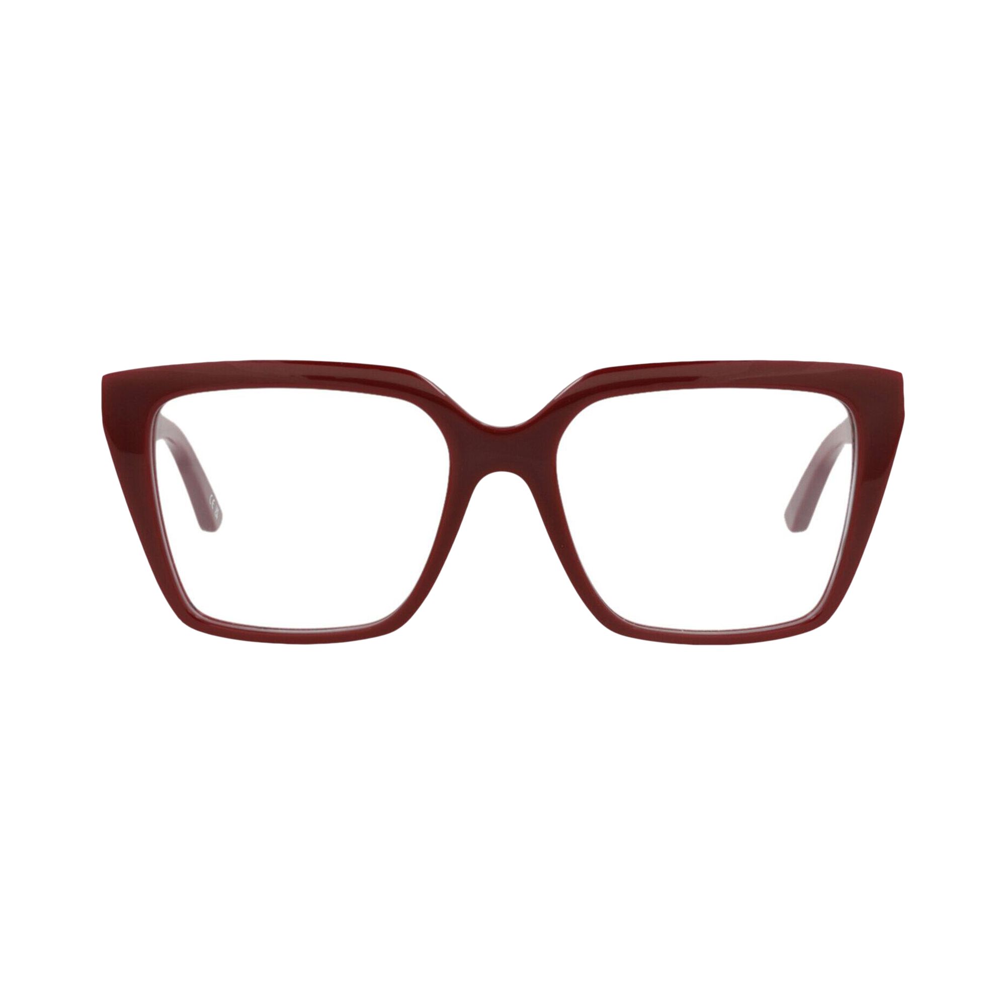 Pre-owned Balenciaga Square-frame Acetate Optical Frames 'burgundy Transparent' | Multi-color | Women's Size O