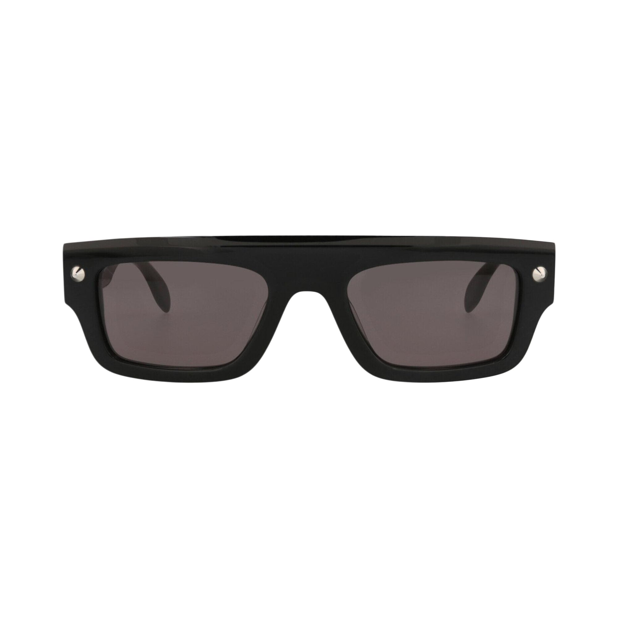 Pre-owned Alexander Mcqueen Square-frame Recycled Acetate Sunglasses 'black Grey' | Multi-color | Men's Size O
