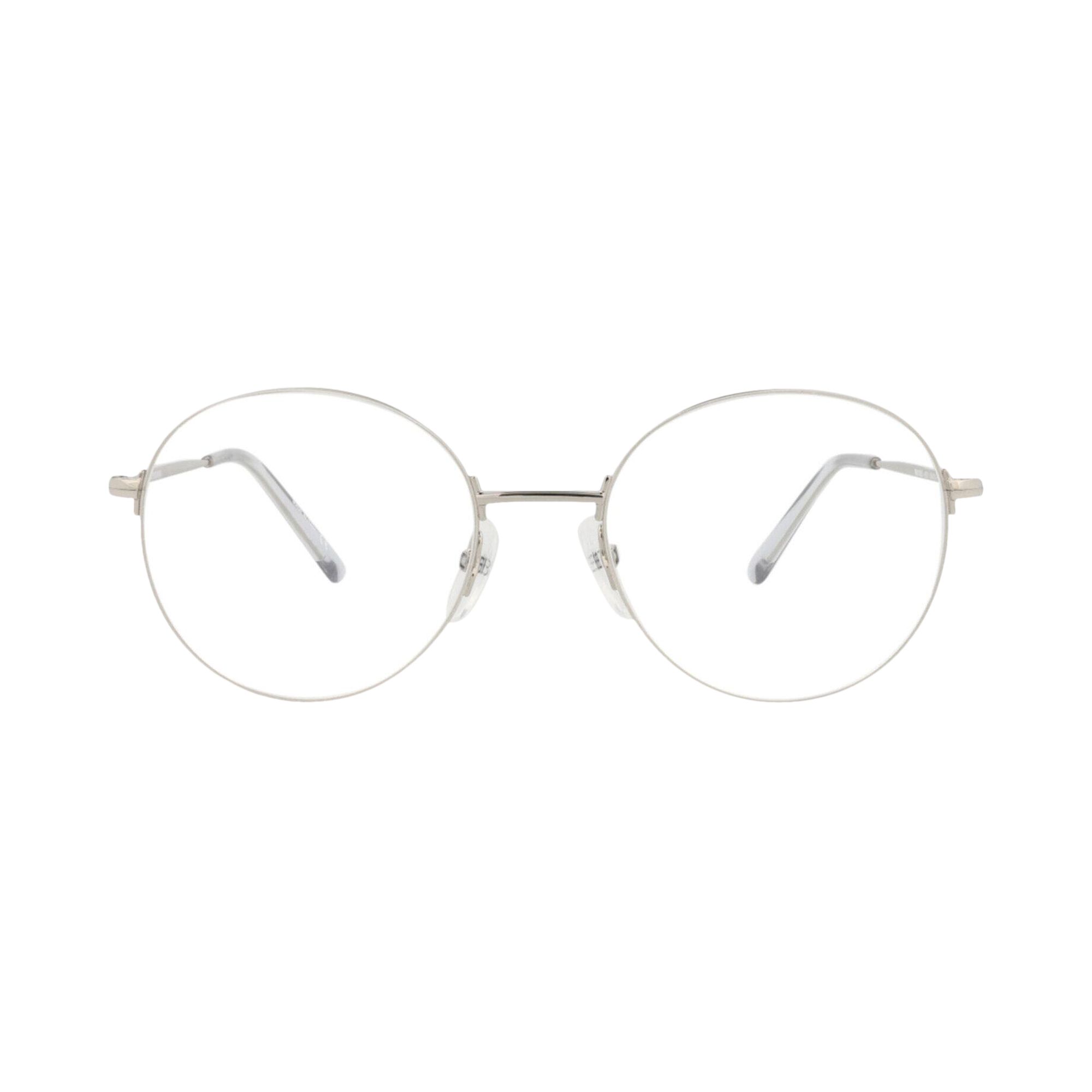 Pre-owned Balenciaga Round-frame Metal Optical Frames 'silver Transparent' | Multi-color | Men's Size Onesize