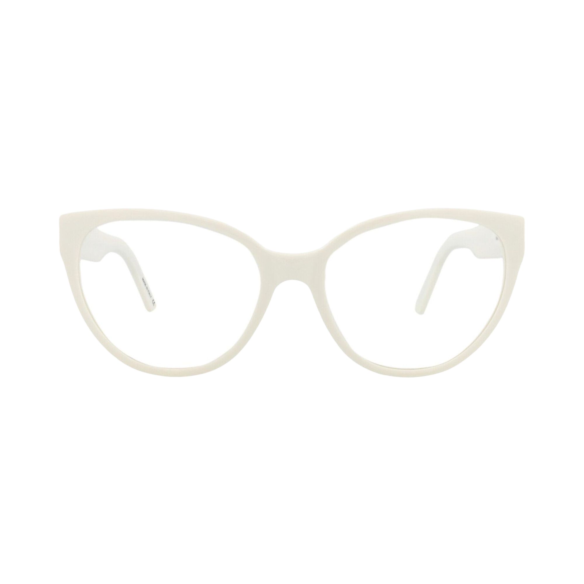 Pre-owned Balenciaga Cat Eye-frame Acetate Optical Frames 'white Transparent' | Multi-color | Women's Size One