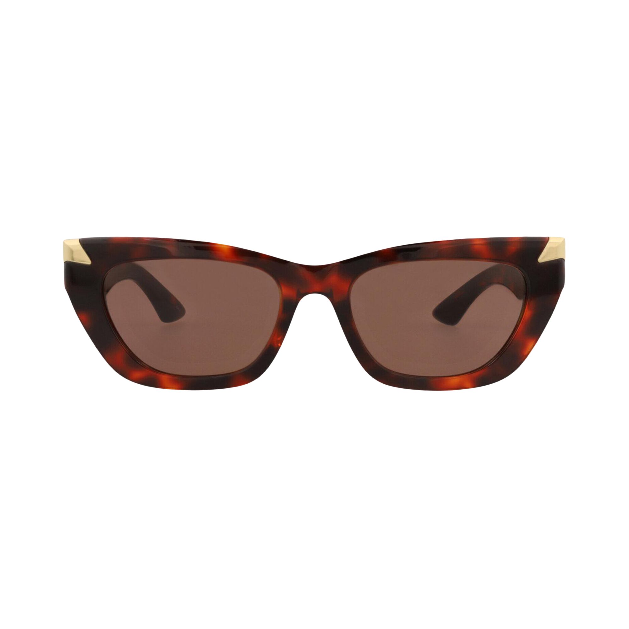 Pre-owned Alexander Mcqueen Cat Eye-frame Recycled Acetate Sunglasses 'havana Brown' | Multi-color | Women's S