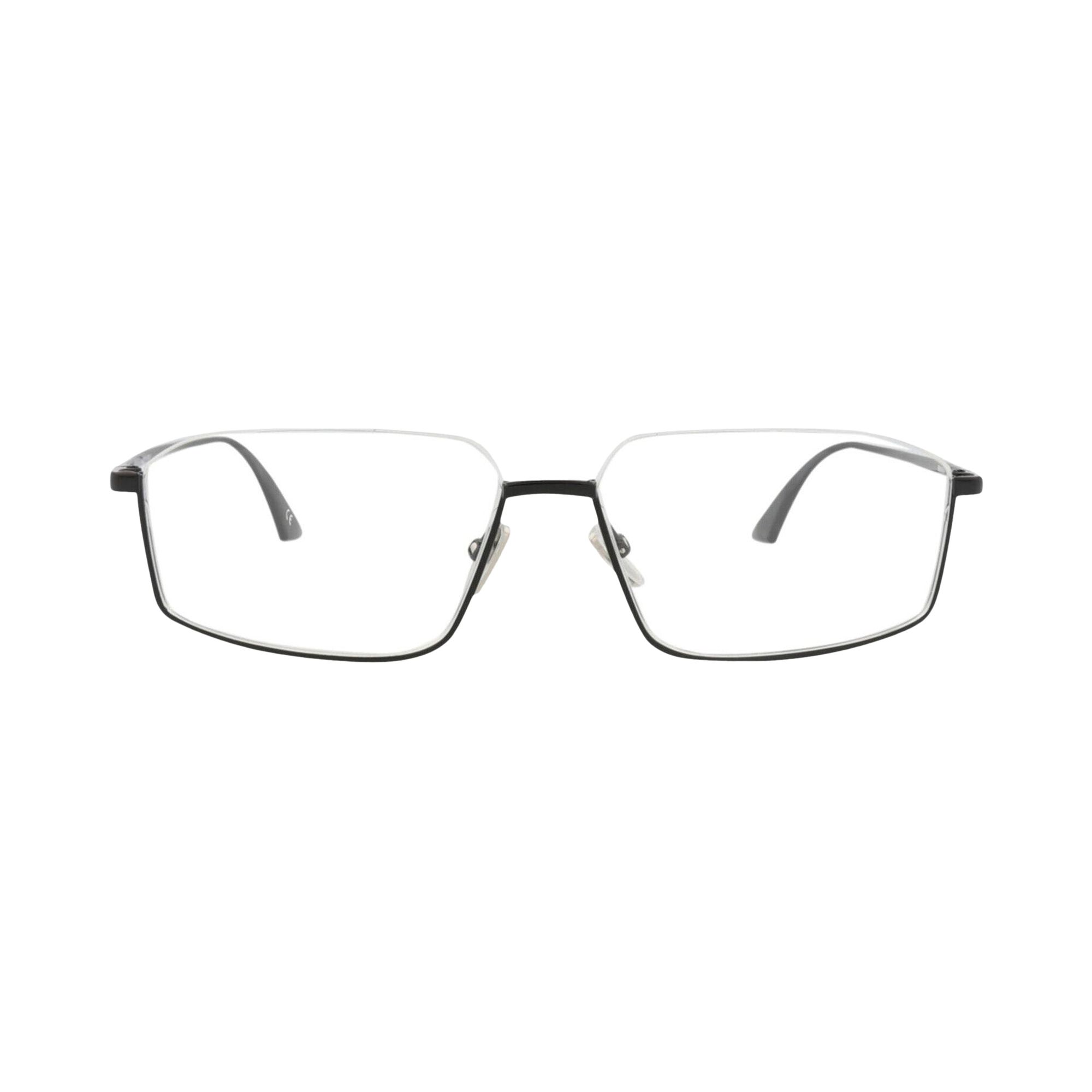 Pre-owned Balenciaga Square-frame Metal Optical Frames 'black Transparent' | Multi-color | Men's Size Onesize