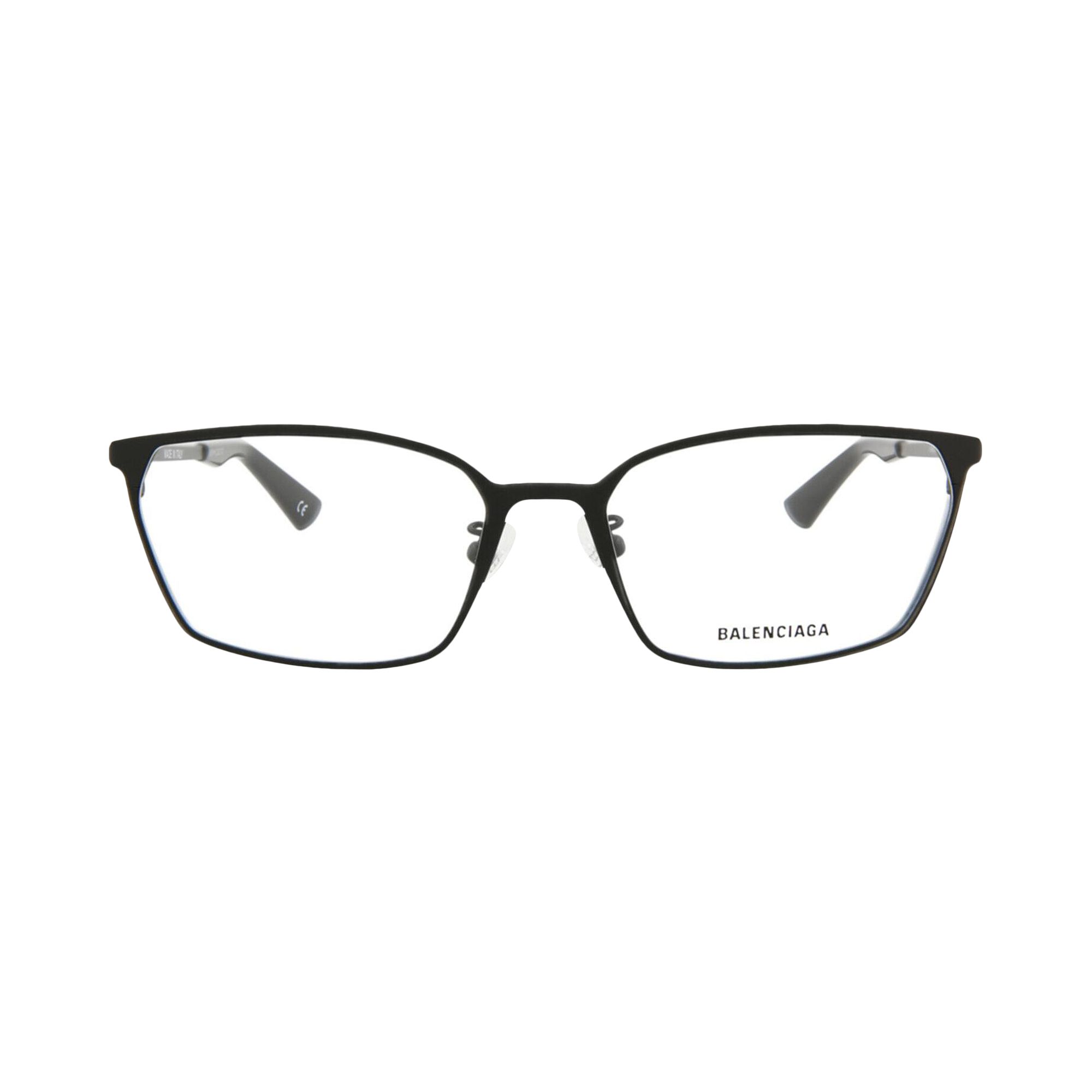 Pre-owned Balenciaga Square-frame Metal Optical Frames 'black Transparent' | Multi-color | Men's Size Onesize
