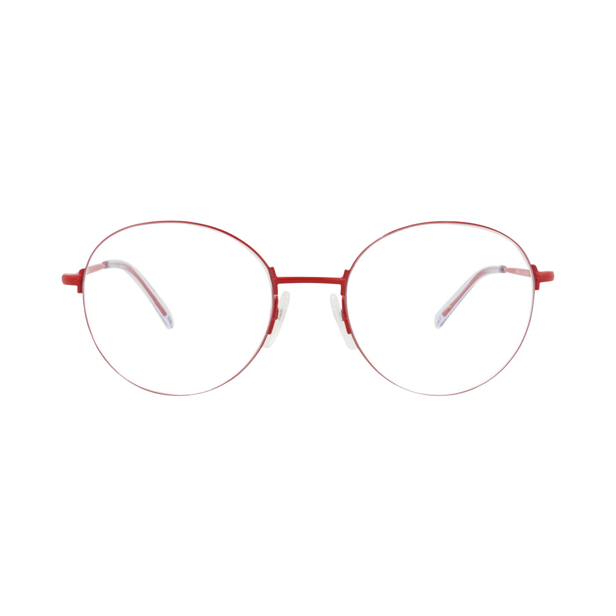 Pre-owned Balenciaga Round-frame Metal Optical Frames 'red Transparent' | Multi-color | Men's Size Onesize