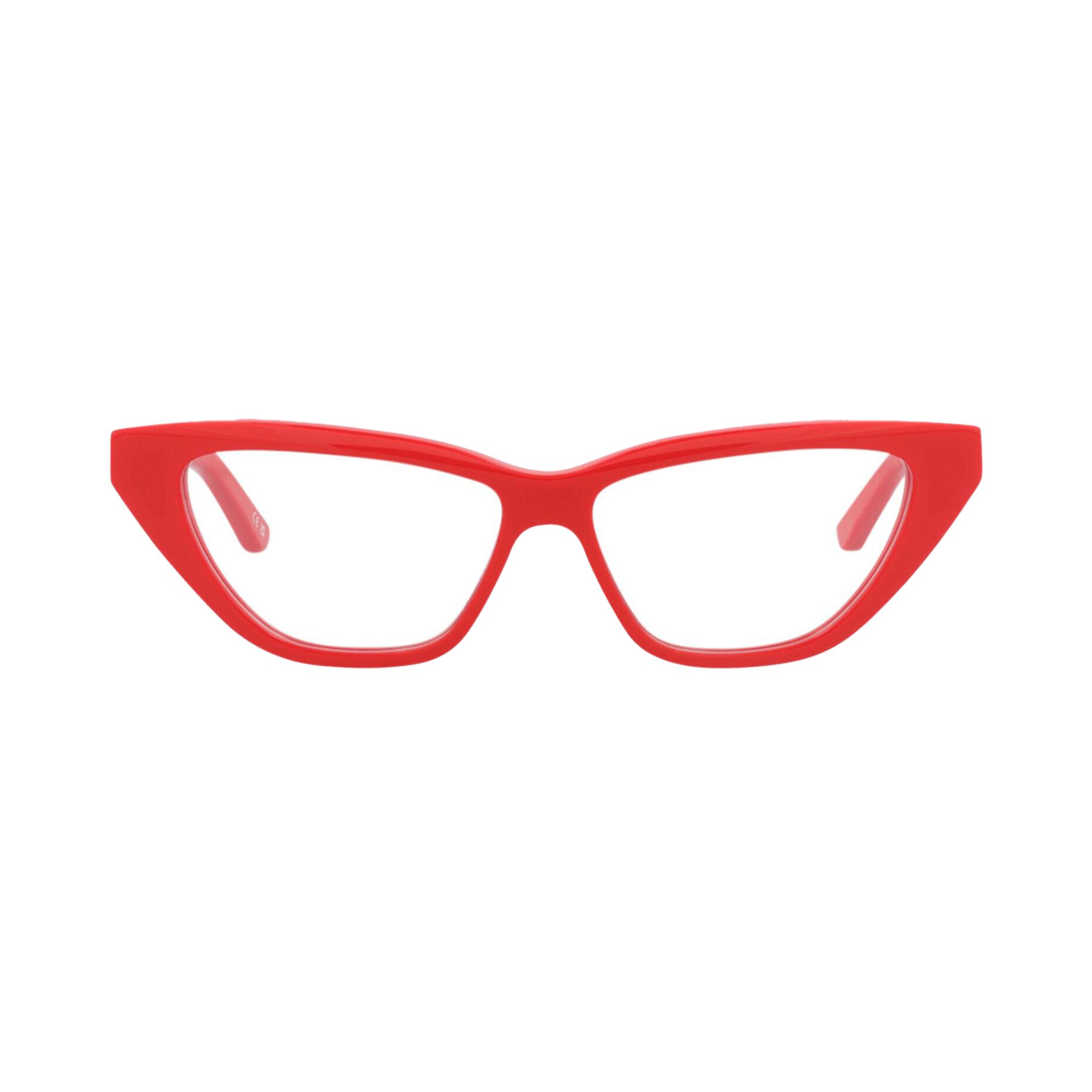 Pre-owned Balenciaga Cat Eye-frame Acetate Optical Frames 'red Transparent' | Multi-color | Women's Size Onesi