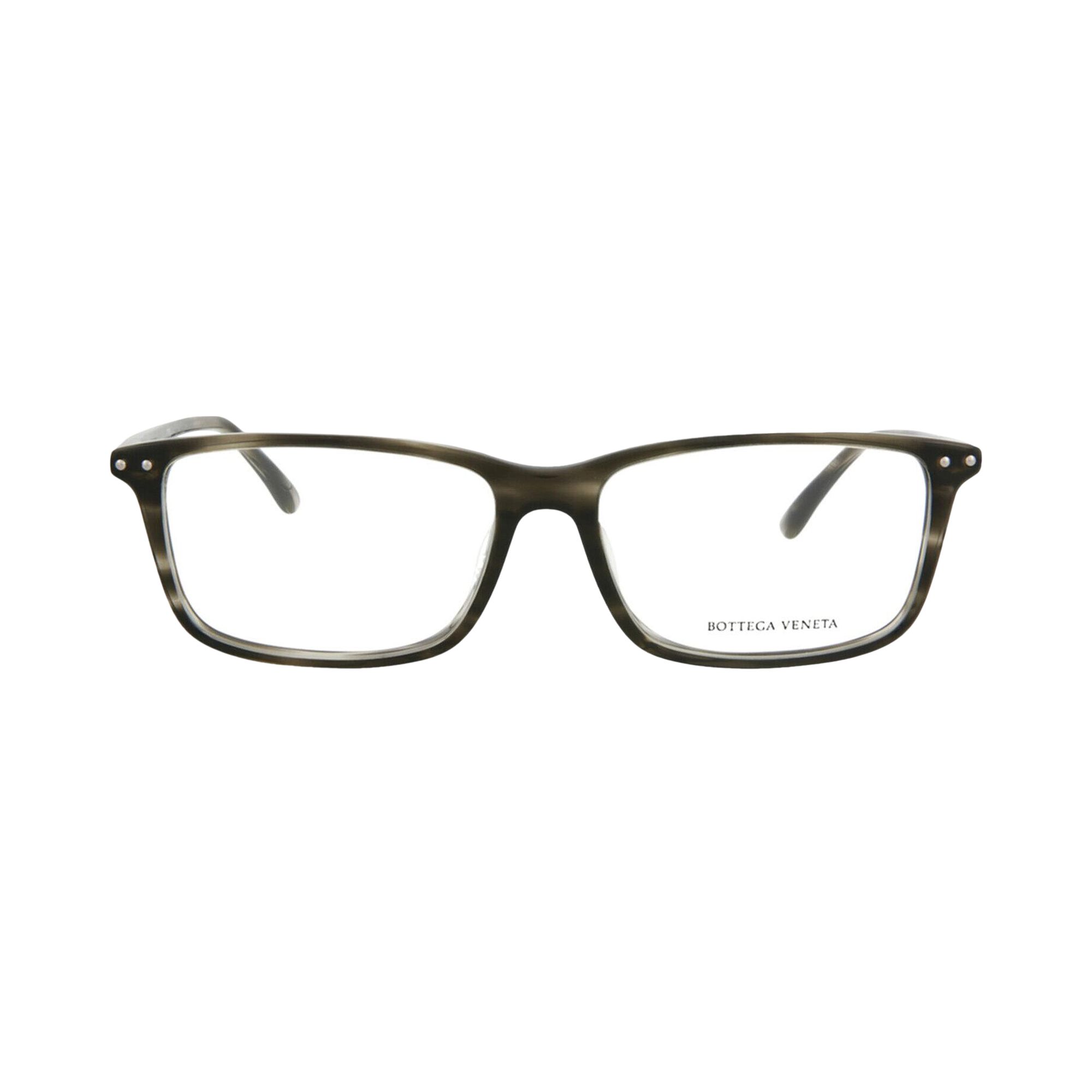 Pre-owned Bottega Veneta Square-frame Acetate Optical Frames 'grey Transparent' | Men's Size Onesize In Gray