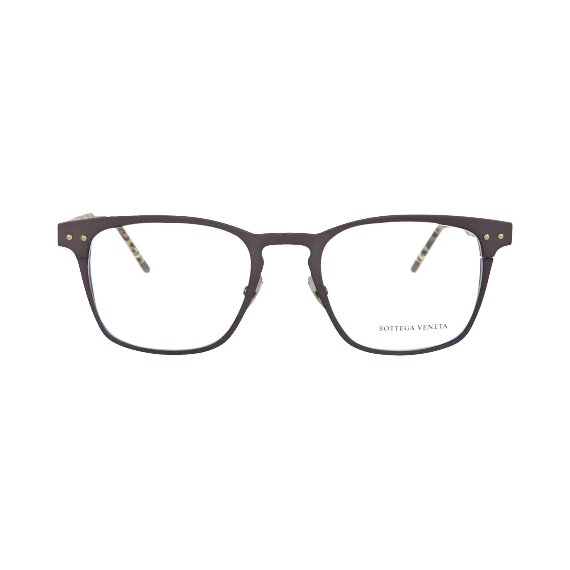 Pre-owned Bottega Veneta Square-frame Alluminium Optical Frames 'blue Avana Transparent' | Multi-color | Men's
