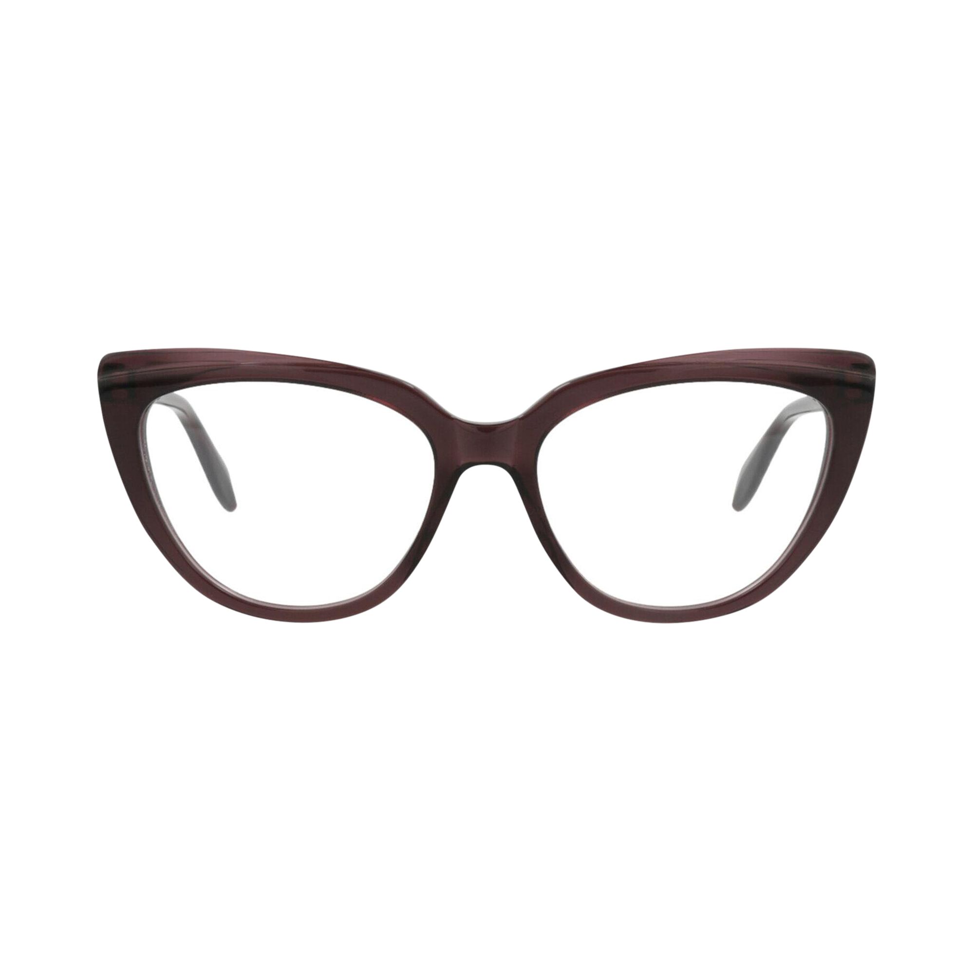 Pre-owned Alexander Mcqueen Cat Eye-frame Acetate Optical Frames 'violet Transparent' | Purple | Women's Size