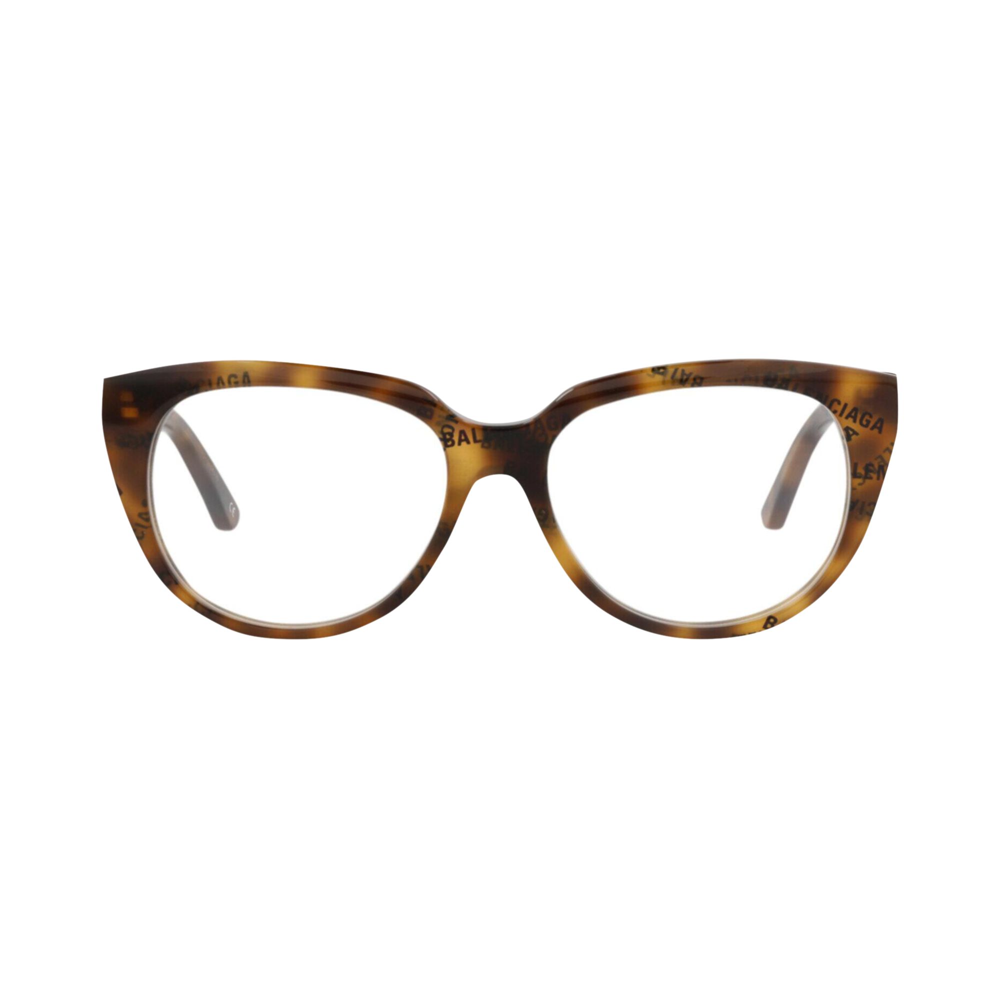 Pre-owned Balenciaga Round-frame Acetate Optical Frames 'havana Transparent' | Multi-color | Women's Size Ones