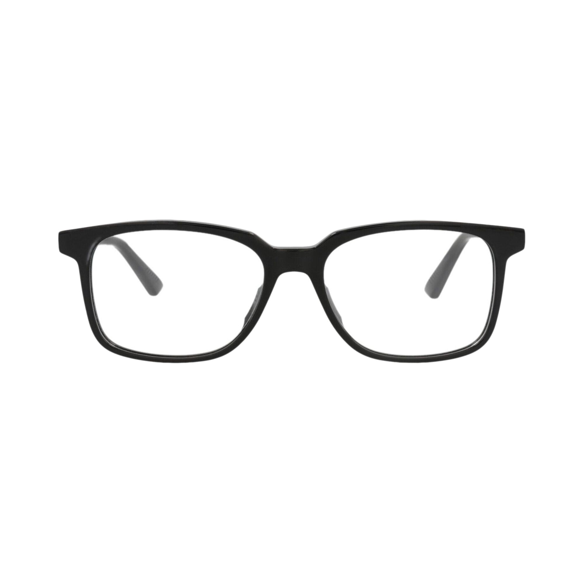 Pre-owned Bottega Veneta Square-frame Acetate Optical Frames 'black Transparent' | Men's Size Onesize