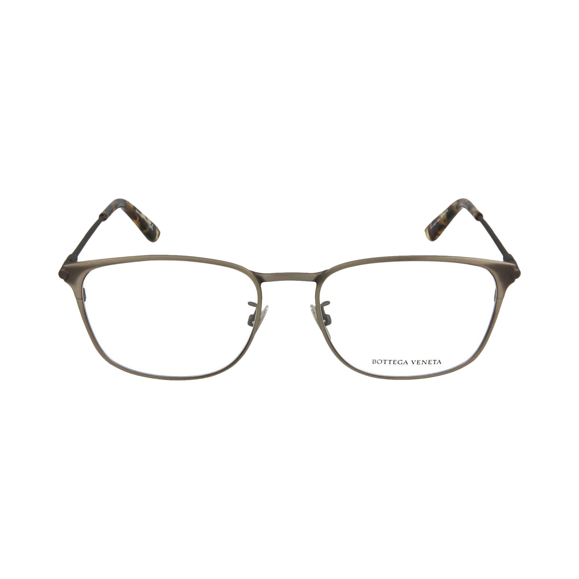 Pre-owned Bottega Veneta Round-frame Metal Optical Frames 'silver Ruthenium Transparent' | Multi-color | Men's