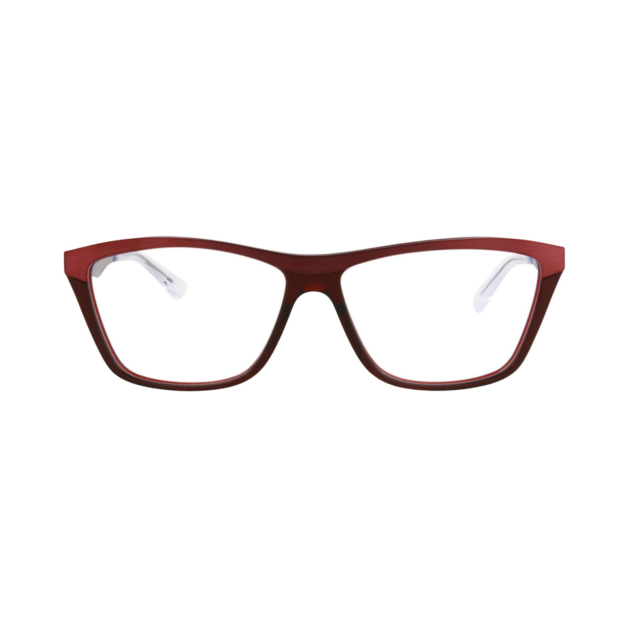 Pre-owned Bottega Veneta Cat Eye-frame Metal Optical Frames 'burgundy Transparent' | Red | Men's Size Onesize