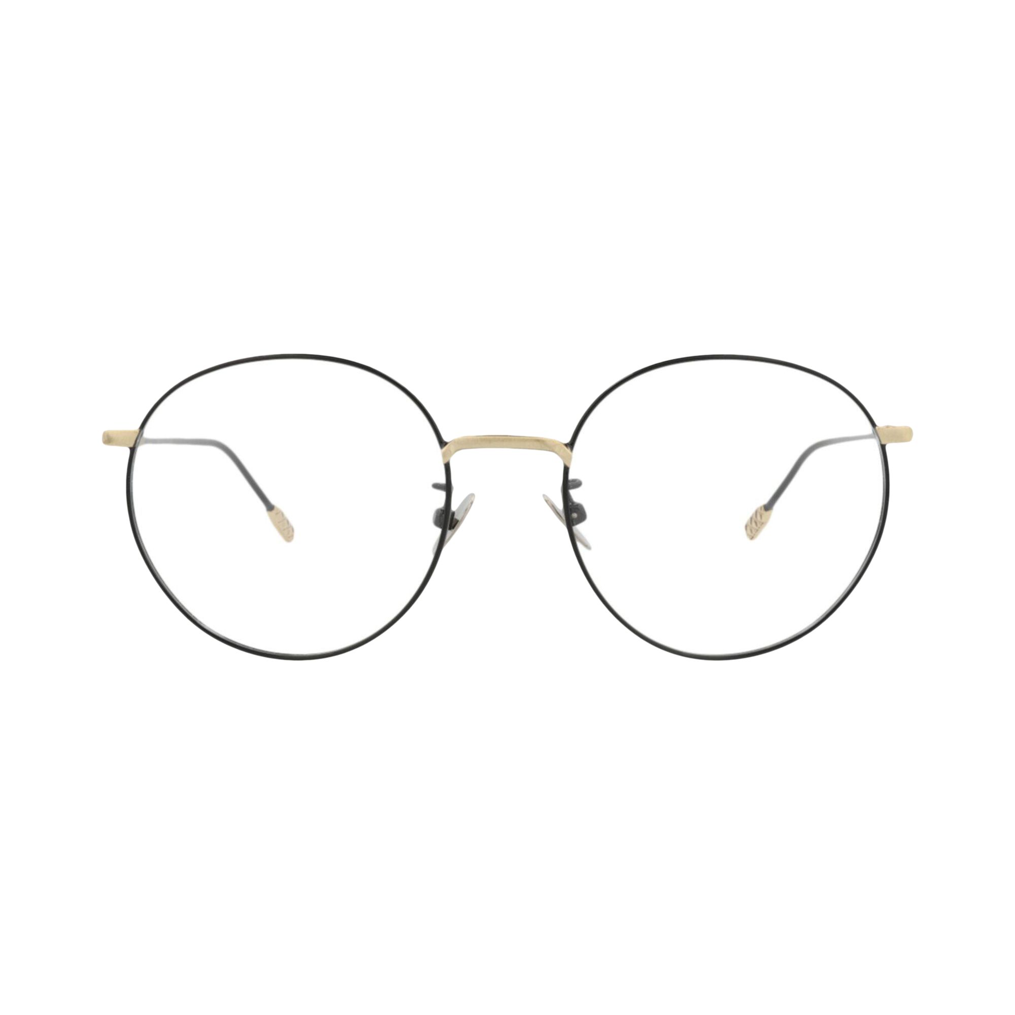 Pre-owned Bottega Veneta Round-frame Metal Optical Frames 'black Transparent' | Multi-color | Women's Size One