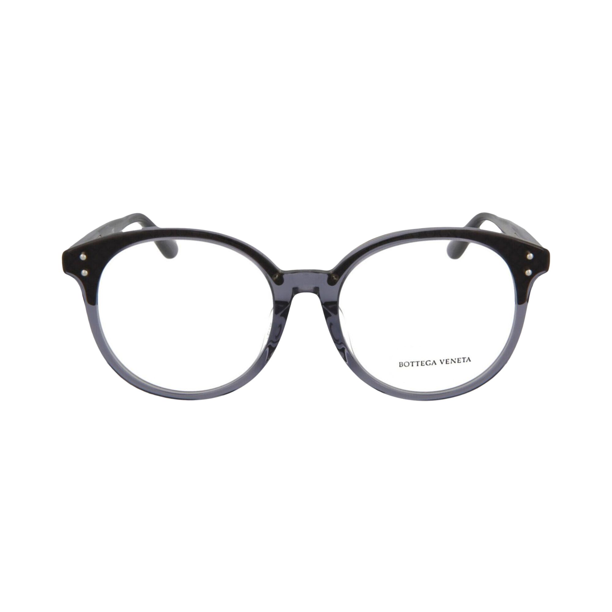 Pre-owned Bottega Veneta Round-frame Acetate Optical Glasses 'grey Transparent' | Multi-color | Women's Size O
