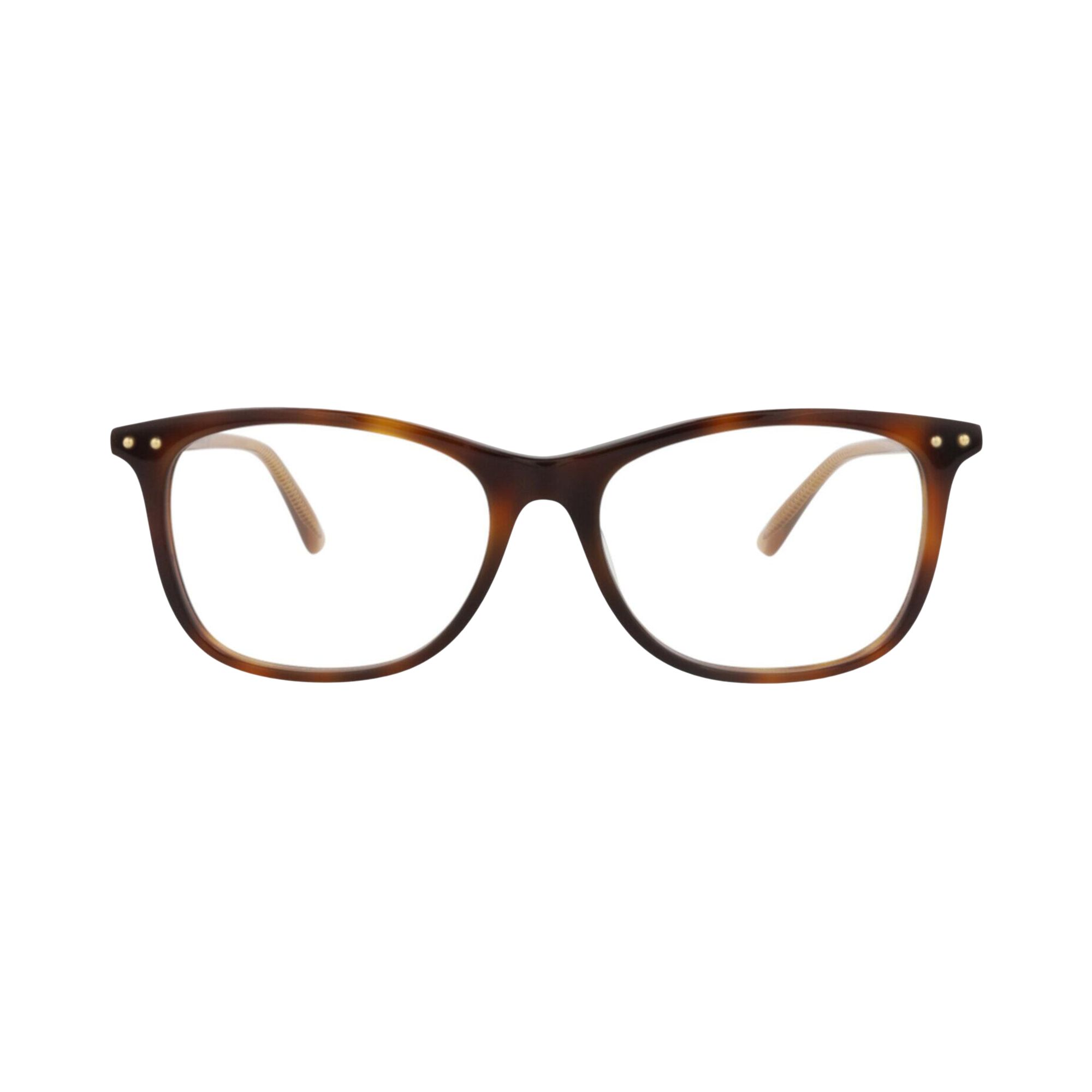 Pre-owned Bottega Veneta Square-frame Acetate Optical Frames 'havana Yellow Transparent' | Multi-color | Women