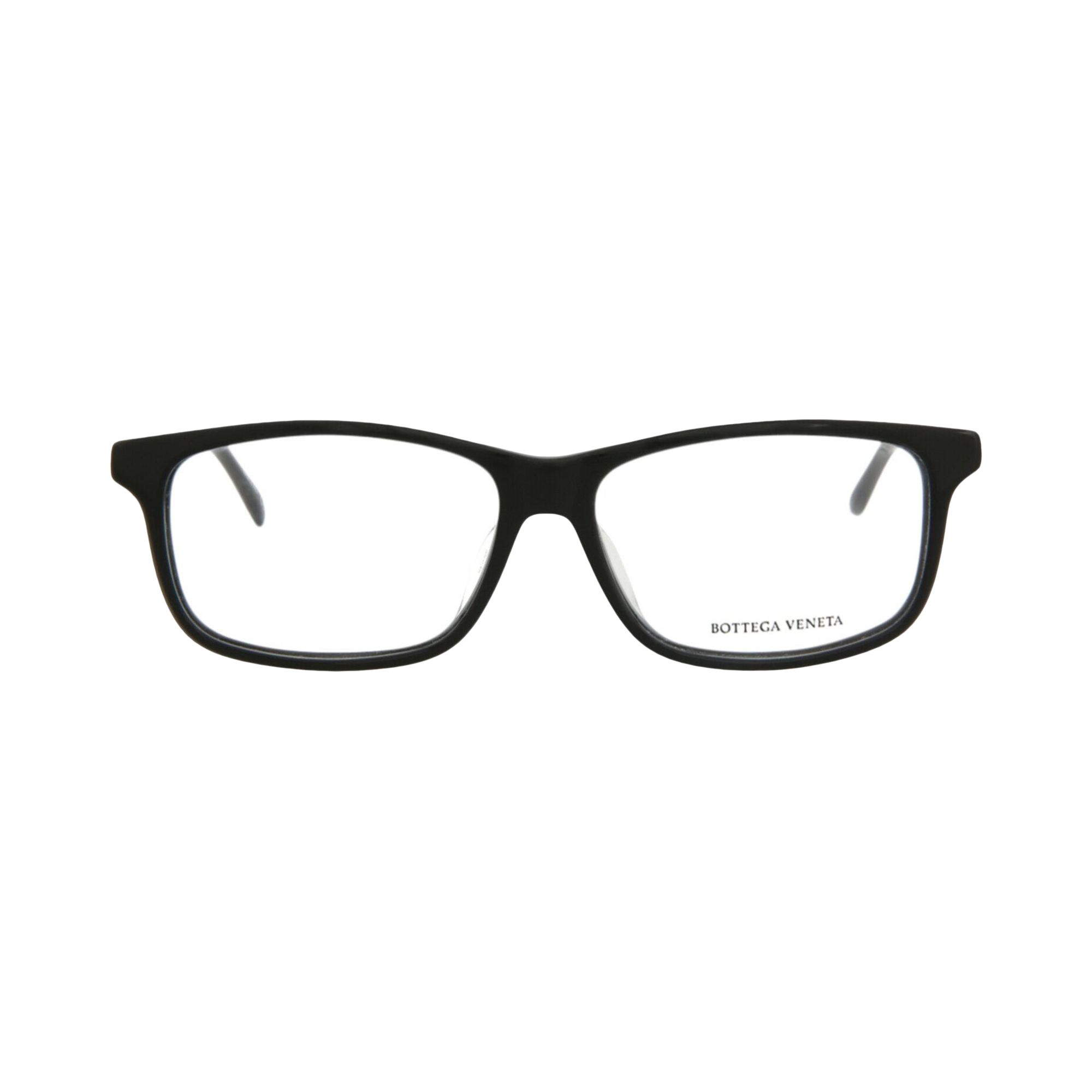 Pre-owned Bottega Veneta Square-frame Acetate Optical Frames 'black Transparent' | Men's Size Onesize