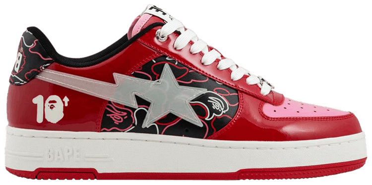 88Rising x Bapesta 2 Glow In The Dark Pack   Red