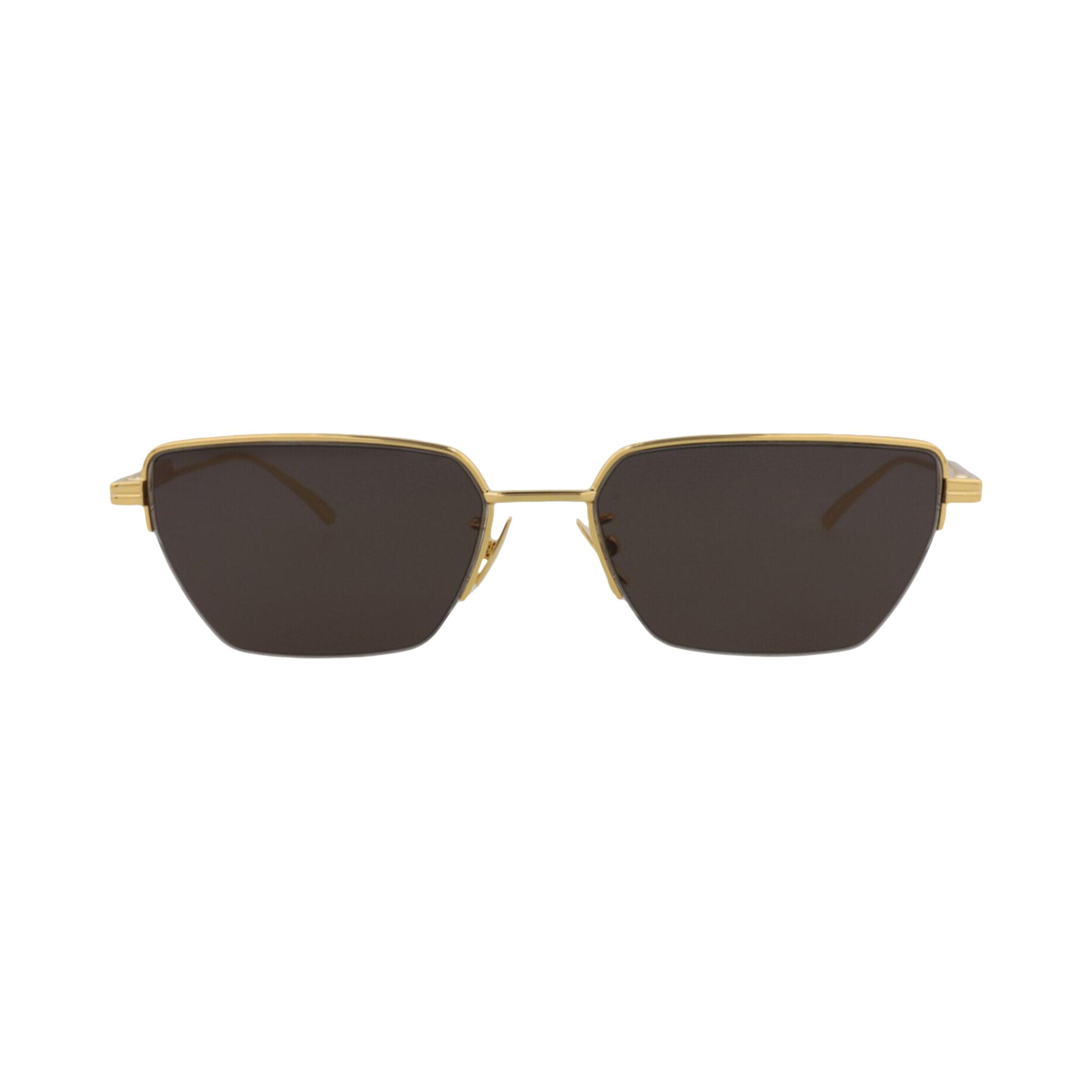 Pre-owned Bottega Veneta Square-frame Metal Sunglasses 'gold Grey' | Men's Size Onesize