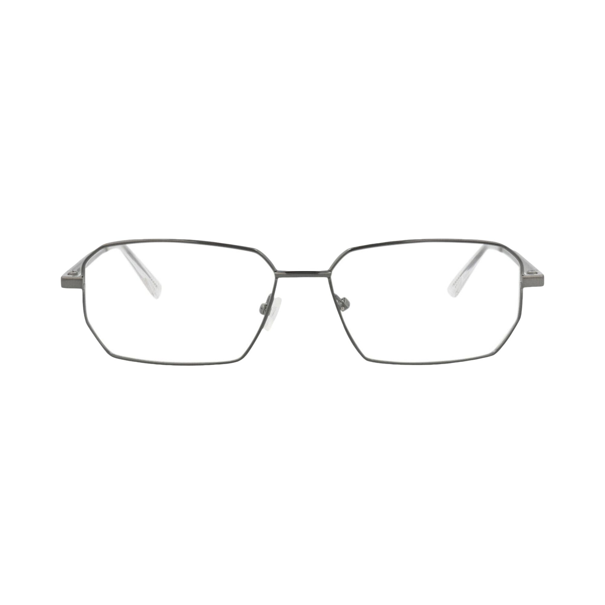 Pre-owned Bottega Veneta Square-frame Metal Optical Frames 'ruthenium Transparent' | Multi-color | Men's Size