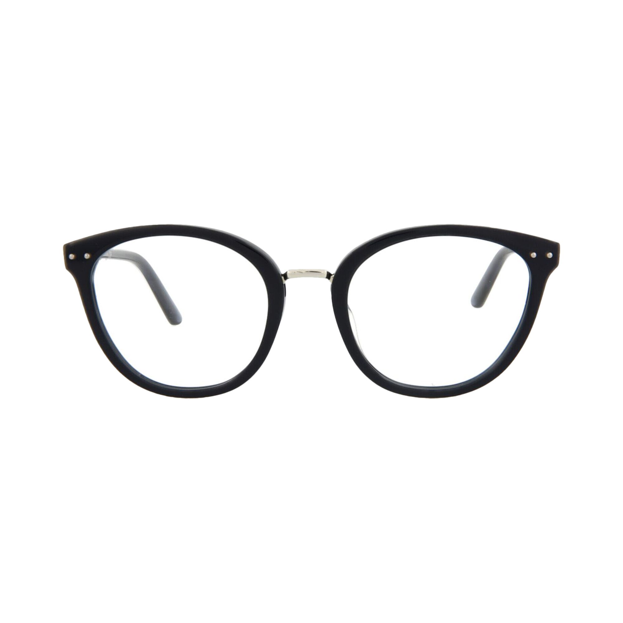 Pre-owned Bottega Veneta Round-frame Acetate Optical Frames 'blue Transparent' | Multi-color | Women's Size On