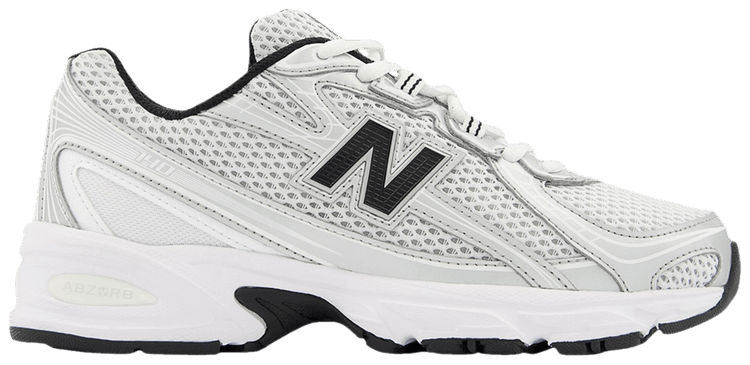New Balance 740 Big Kid White Silver Black