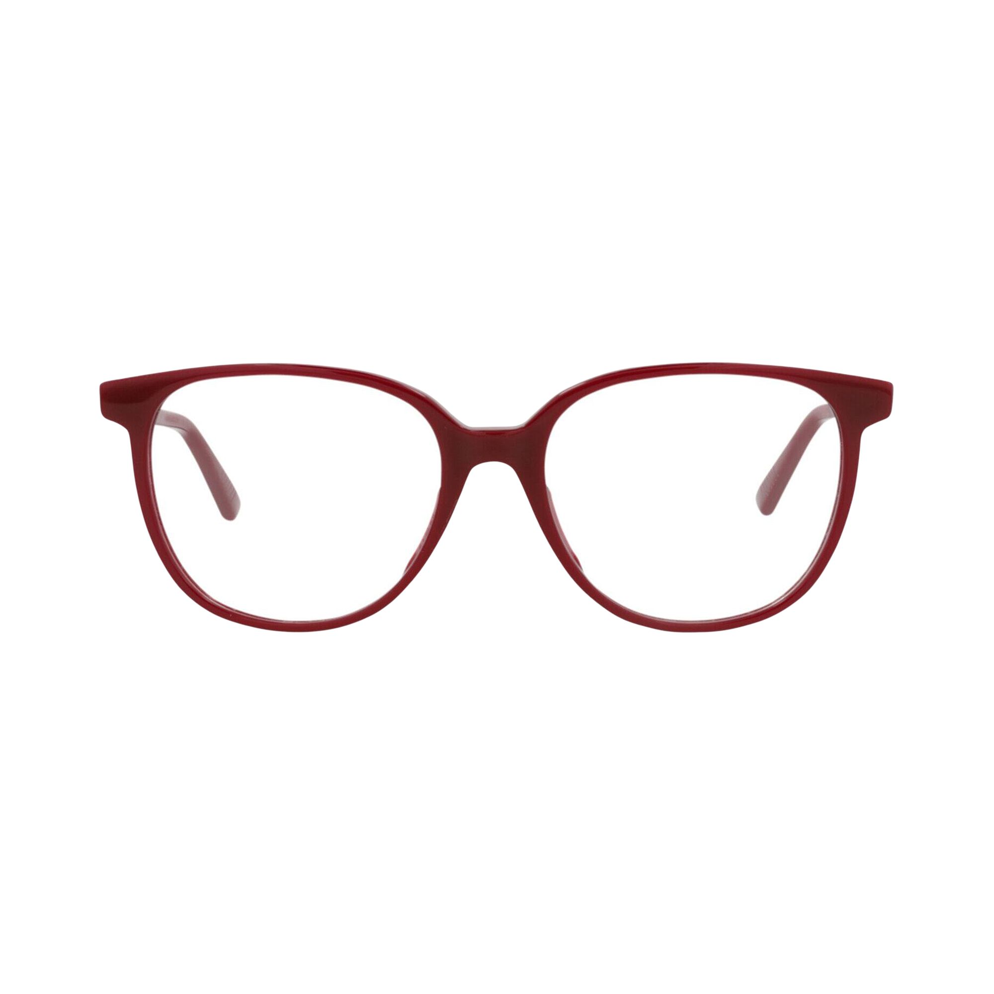 Pre-owned Bottega Veneta Round-frame Acetate Optical Frames 'burgundy Transparent' | Multi-color | Women's Siz