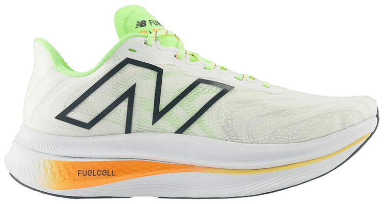New Balance FuelCell SuperComp Trainer v2 2E Wide White Lime Hot Mango