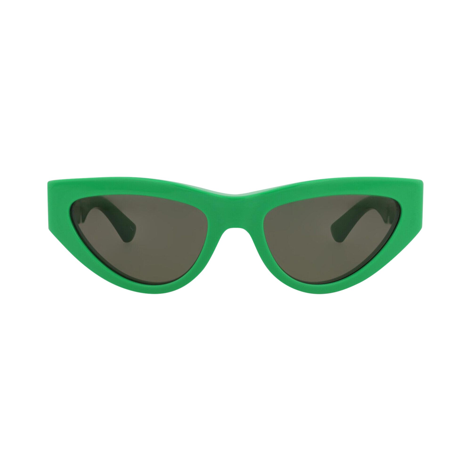 Pre-owned Bottega Veneta Cat Eye-frame Acetate Sunglasses 'green' | Women's Size Onesize
