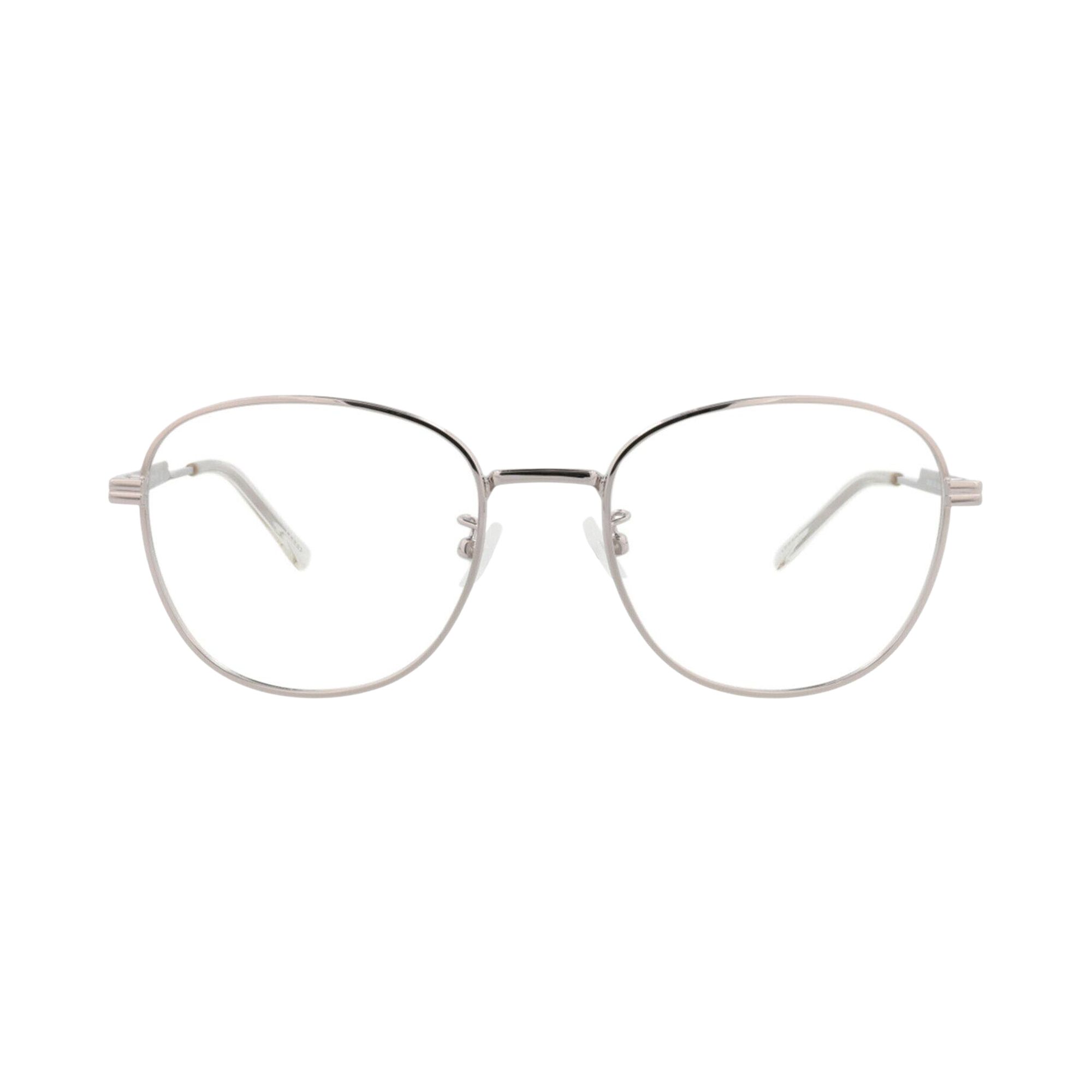 Pre-owned Bottega Veneta Round-frame Metal Optical Frames 'ruthenium Transparent' | Multi-color | Women's Size